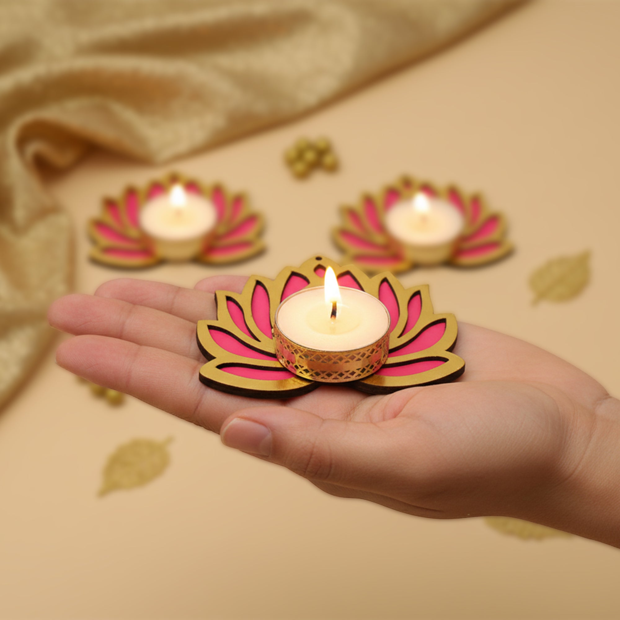 Lotus T Light Candle Holder