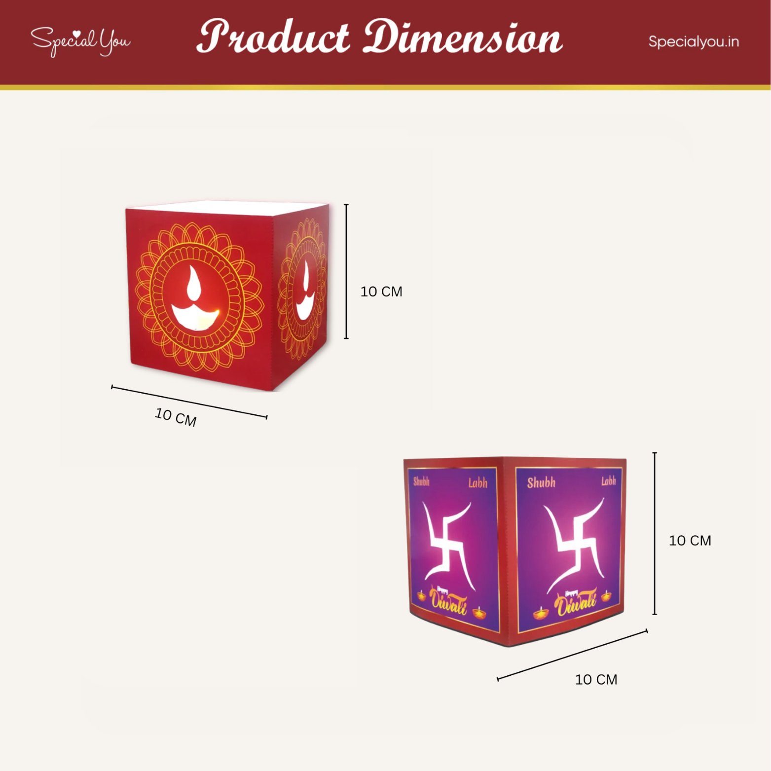 Paper Swastik & Diya Votive with Tea Light Candles for Diwali Decor