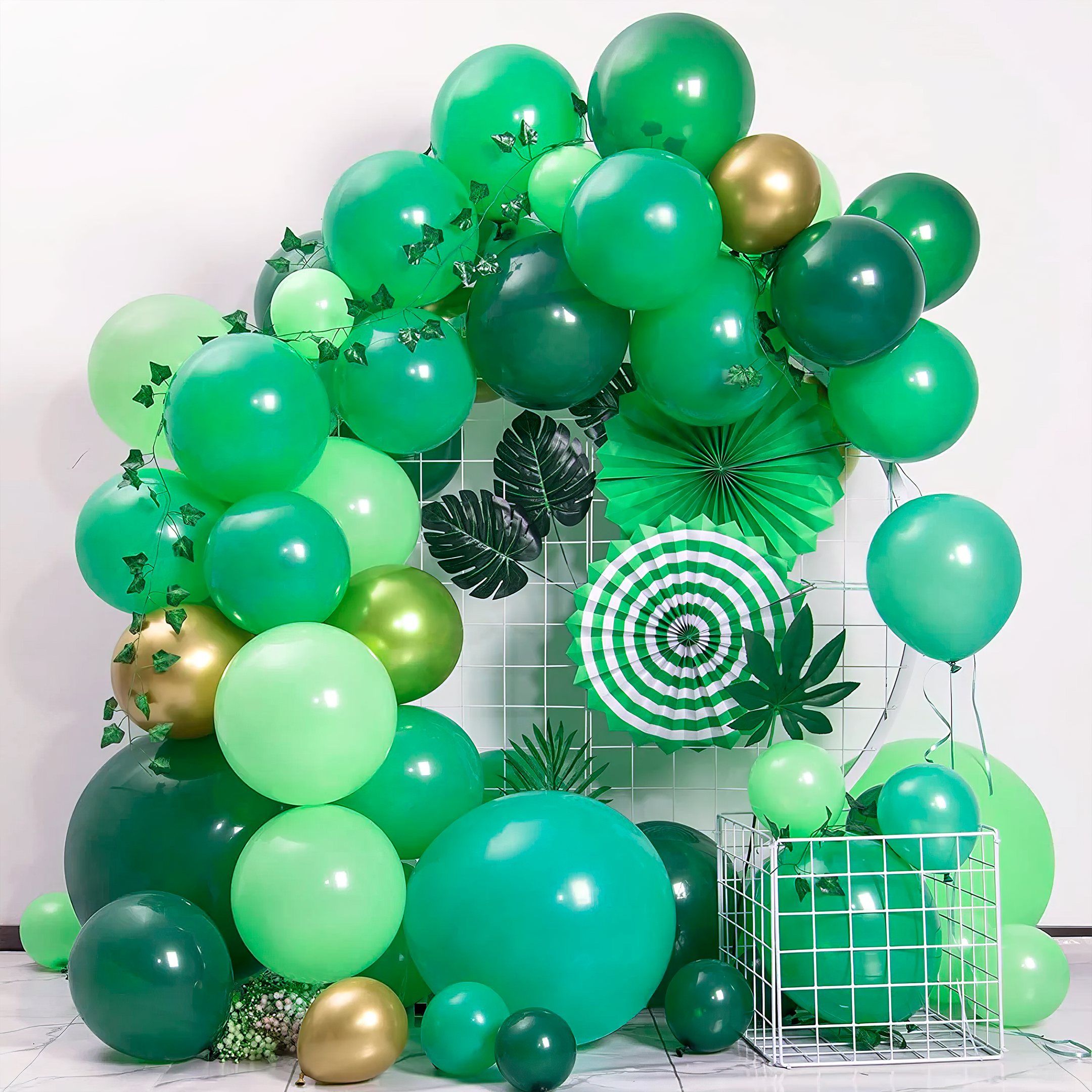 50 Metallic Green Balloons