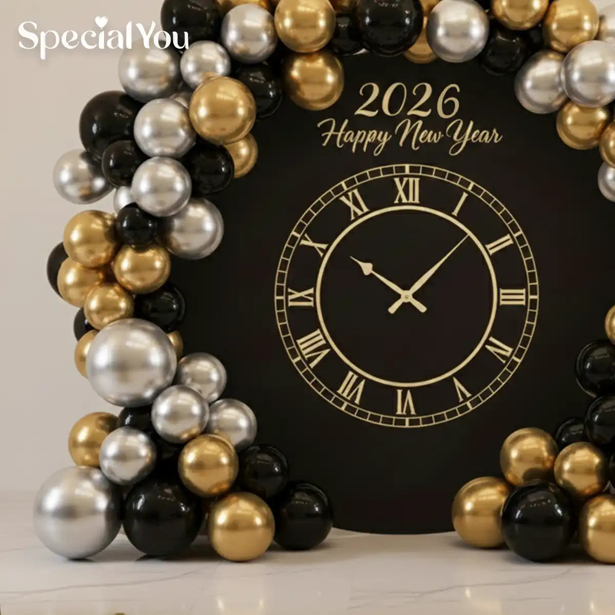 Midnight Countdown 2026 New Year Balloon Decor