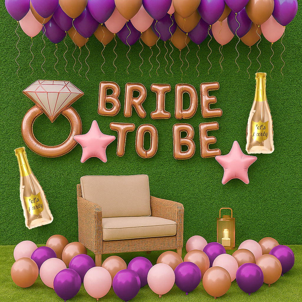 Blue & Gold Bride To Be Decor Kit