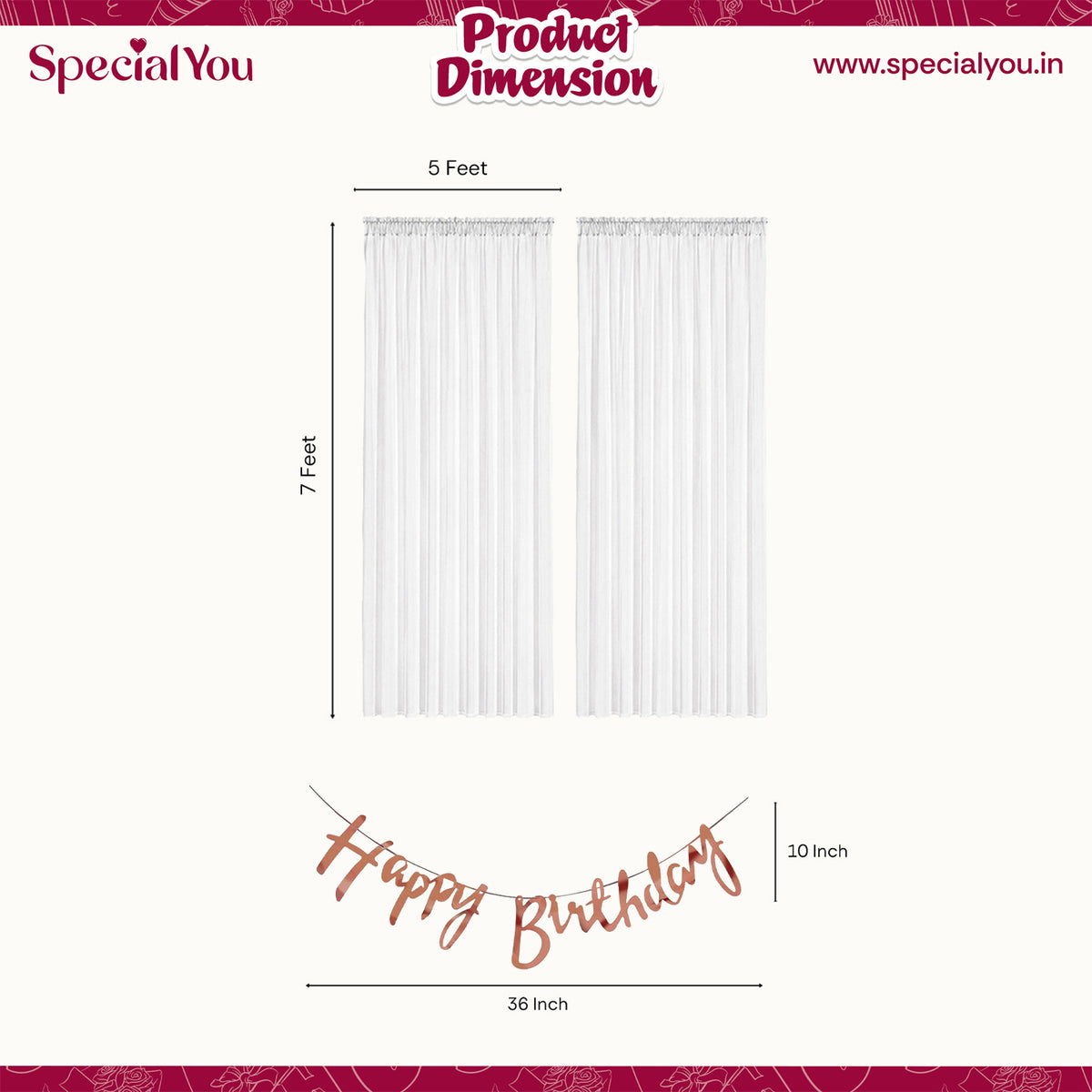 Rose Gold Pink Theme Birthday Decoration DIY Kit