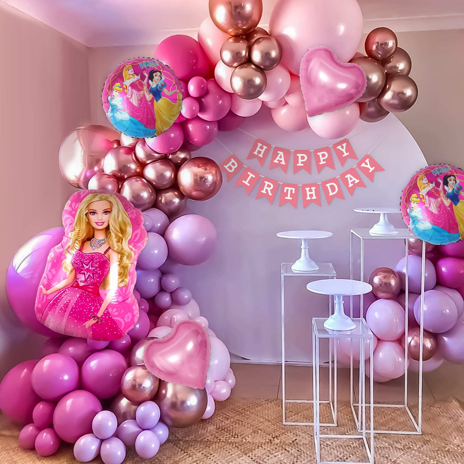 barbie theme birthday decoration items