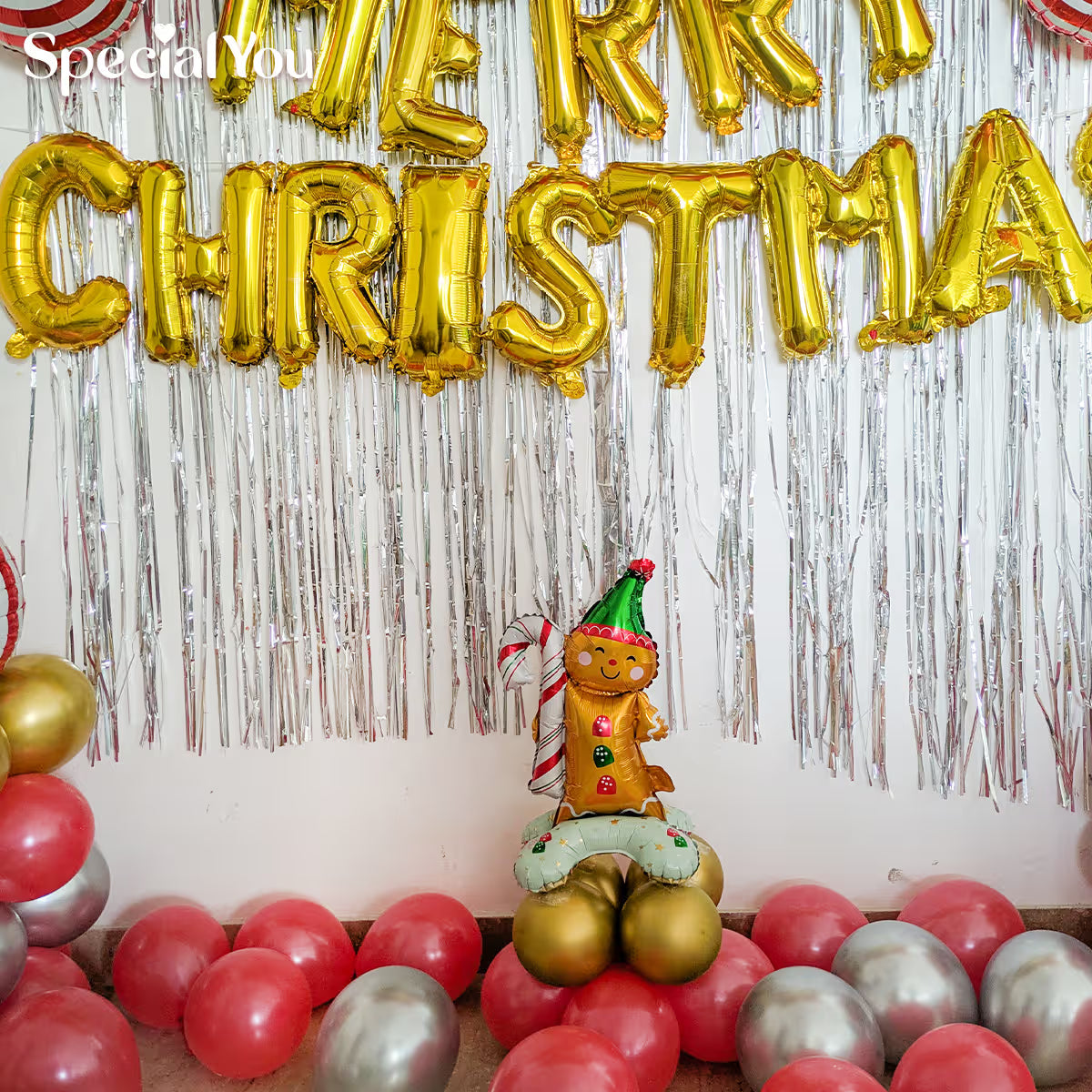 Merry Christmas Foil Letter Balloon Decoration