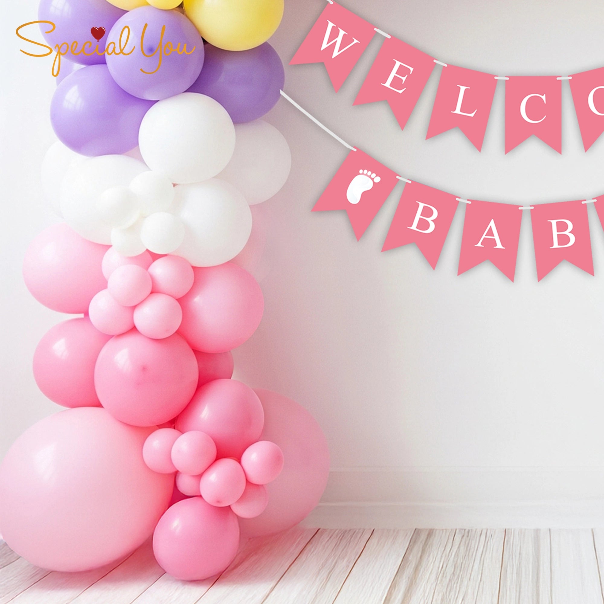 Welcome Baby Balloon Decor