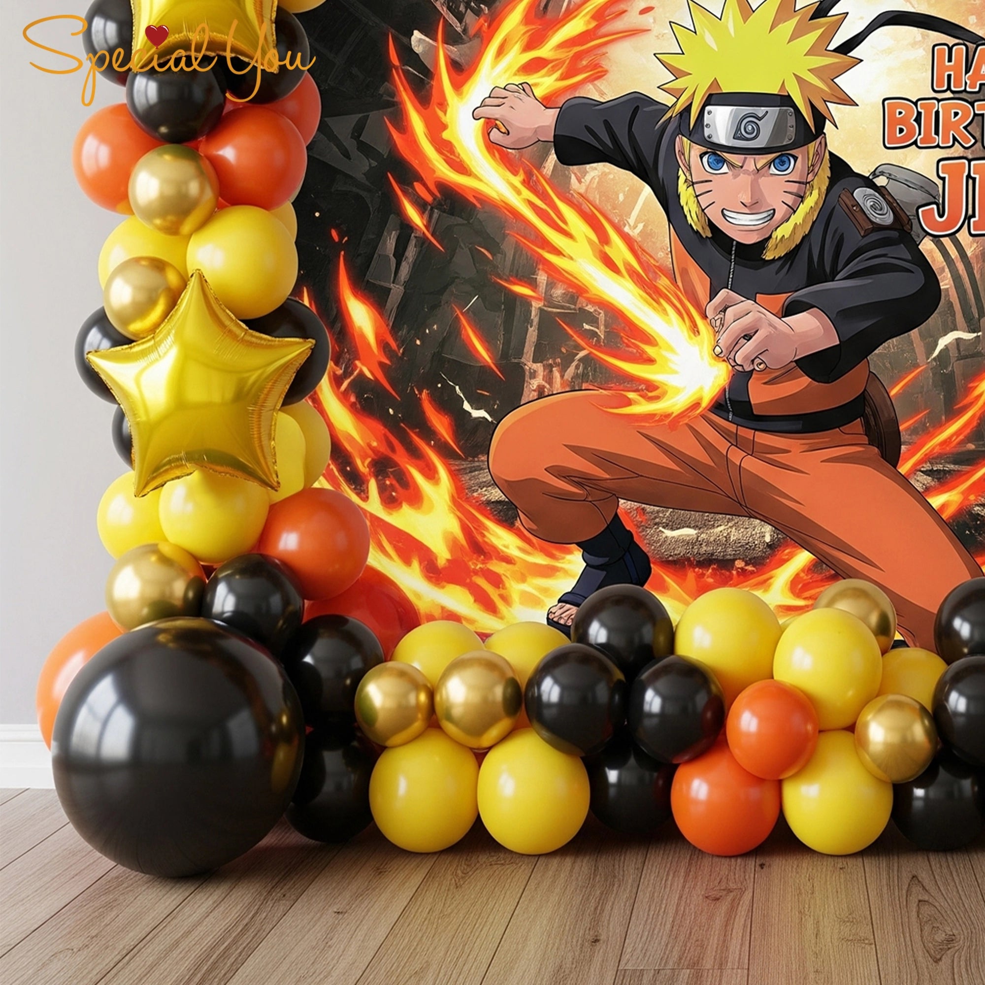 Naruto Theme Birthday Balloon Decor
