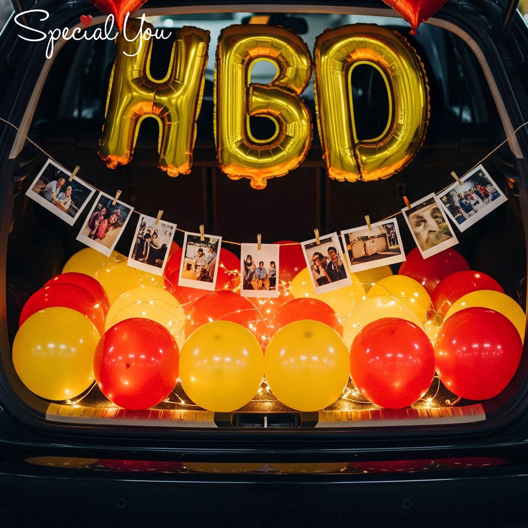 Red & Yellow Car Boot Birthday Decor
