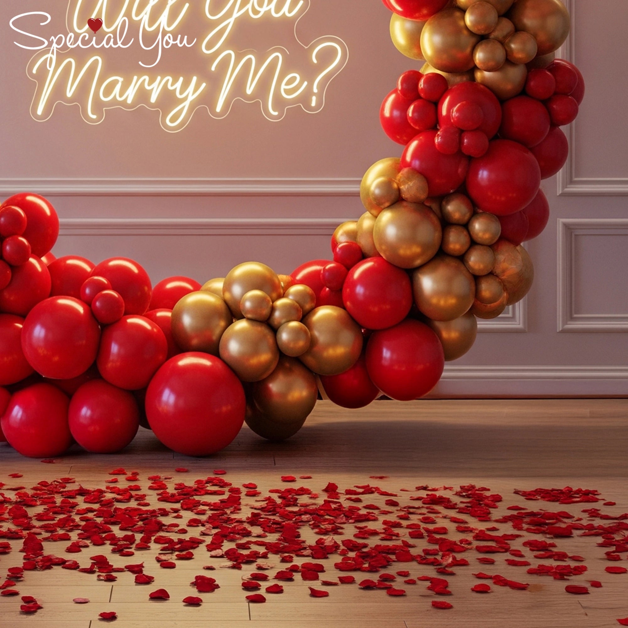 Romantic Proposal Balloon Decor