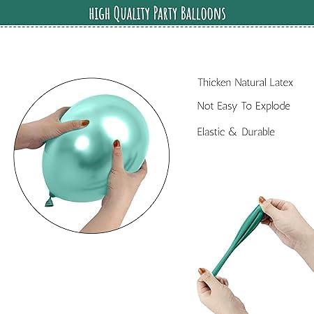 Green chrome party balloons for decoration - Special You