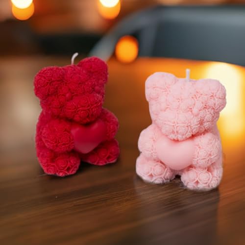 Figurines, Scented candles, heart shape box, cute sticker valentine's combo