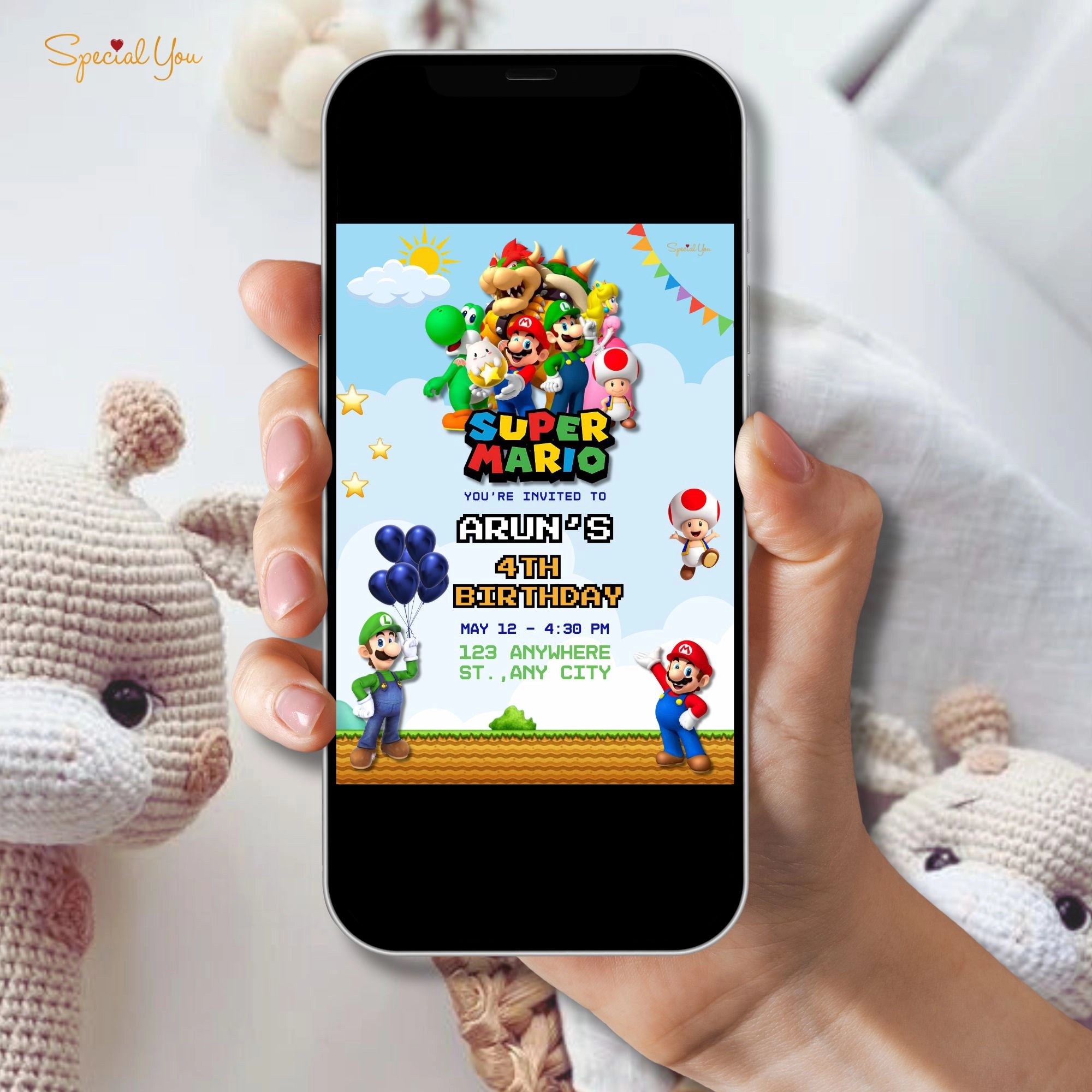 Super Mario Birthday E-Invite