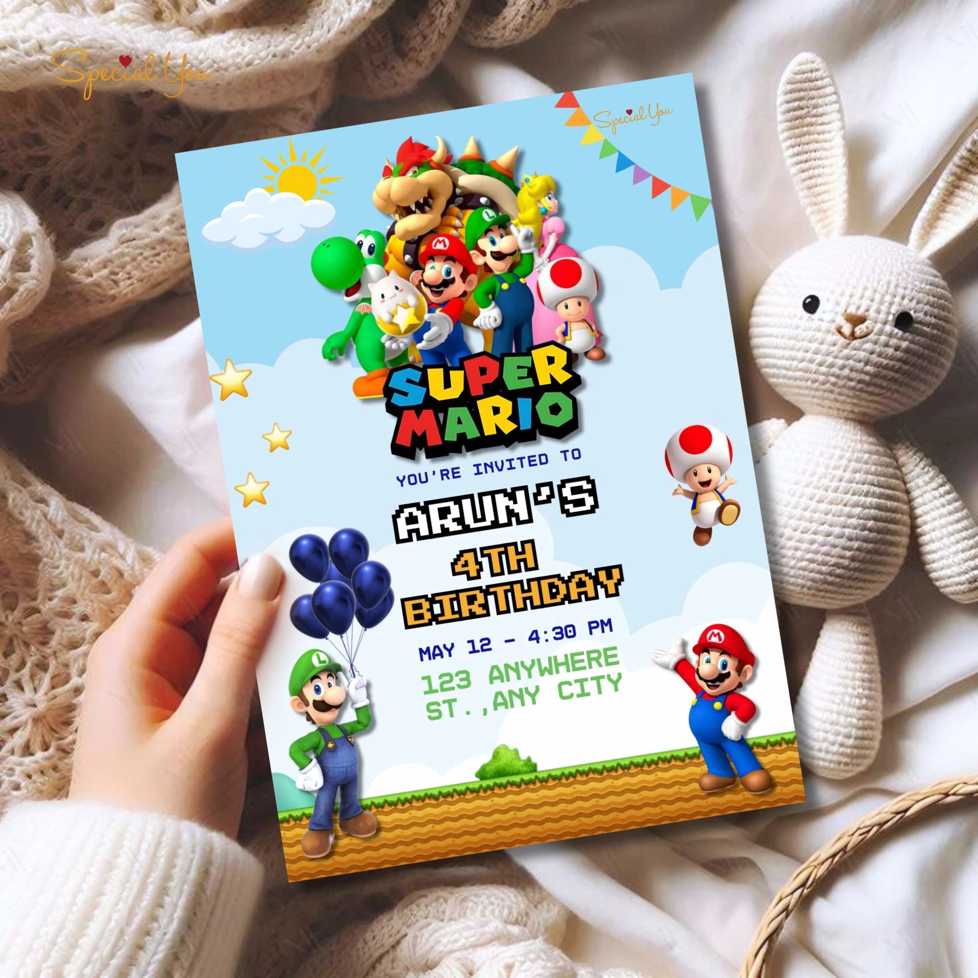 Super Mario Birthday E-Invite
