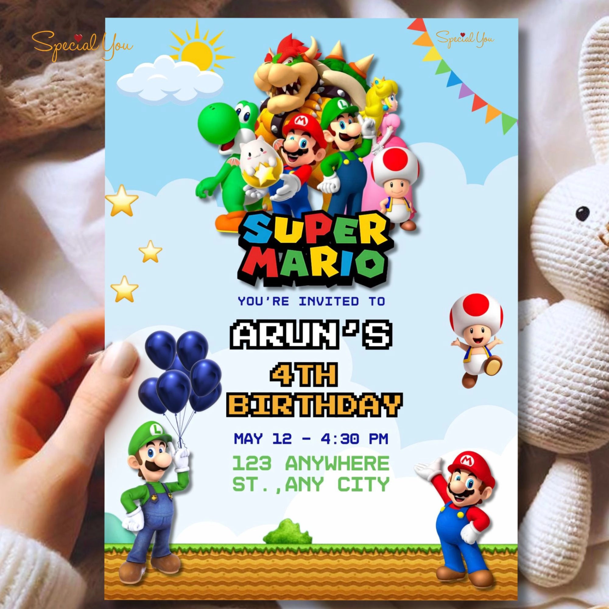Super Mario Birthday E-Invite