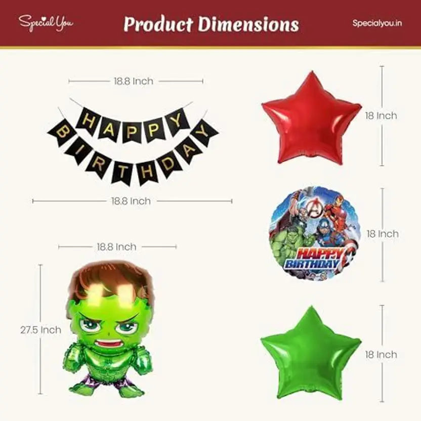 Hulk Theme Birthday Decoration DIY Kit - Special You