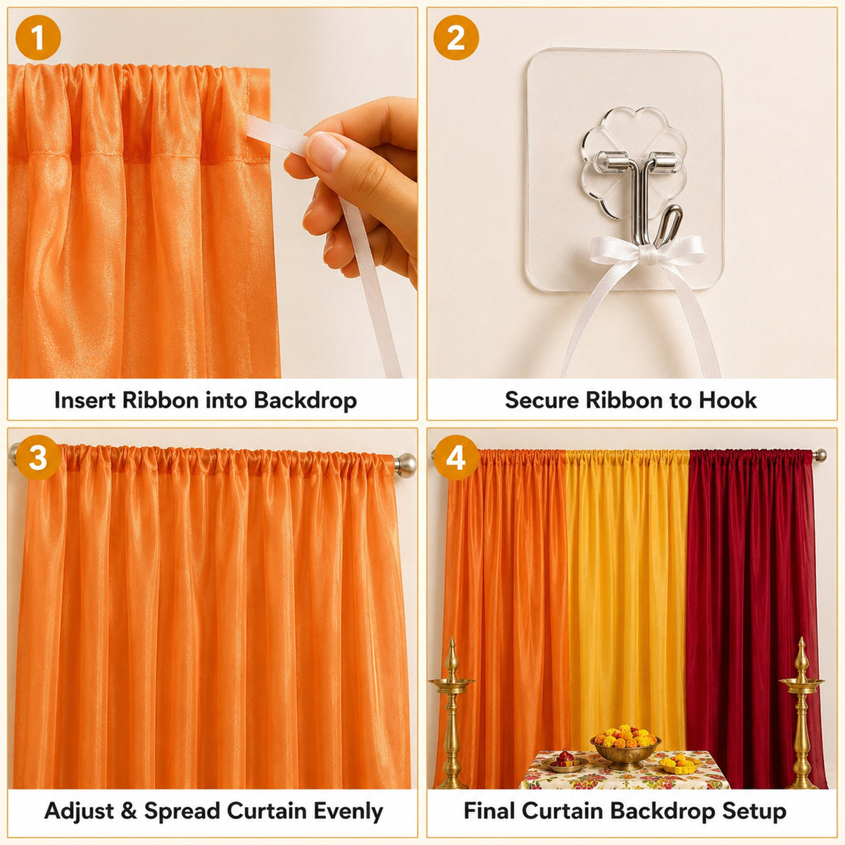 Backdrop Curtains for Diwali Decoration for Home