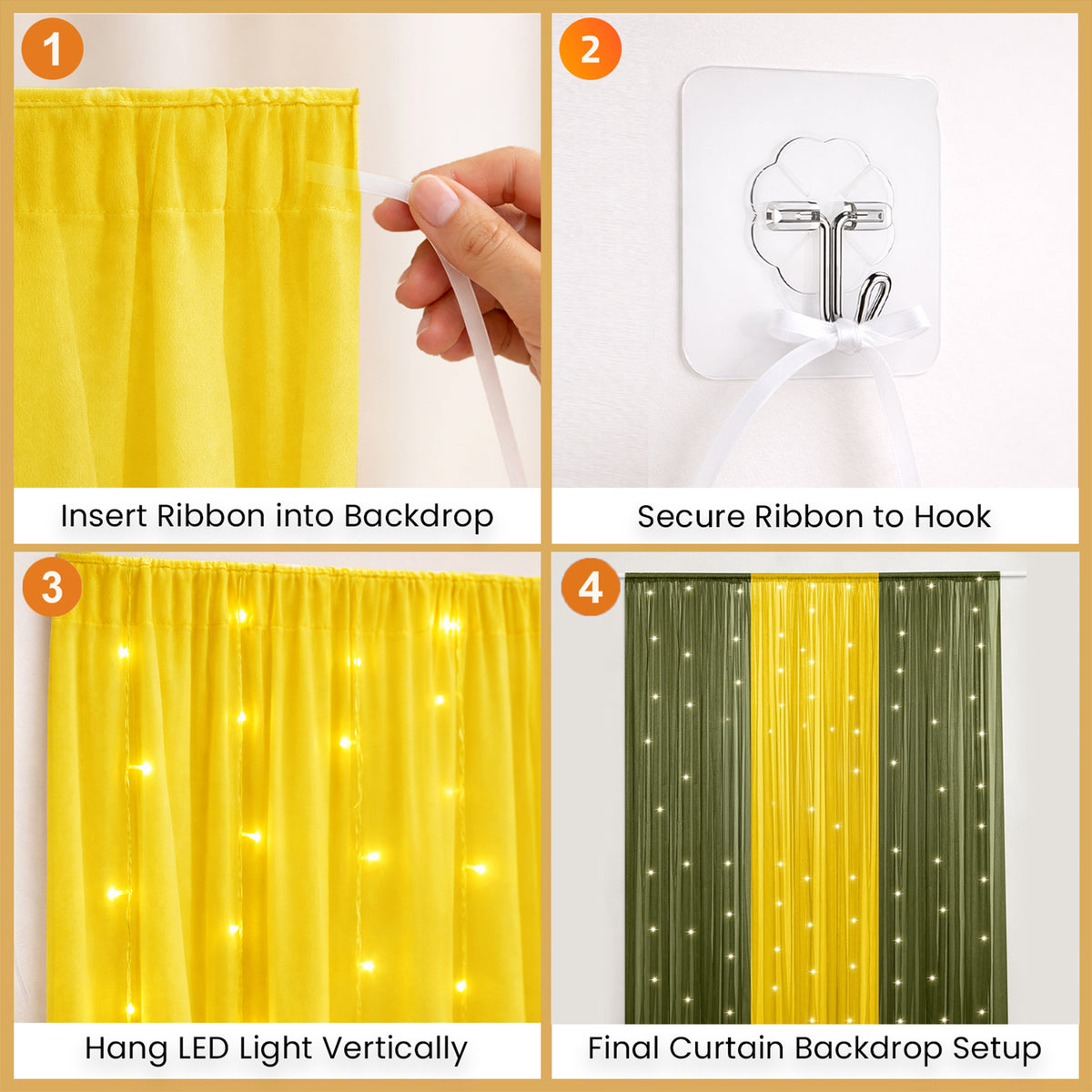 Yellow & green Backdrop Decor Kit For "Mehendi Celebration!"