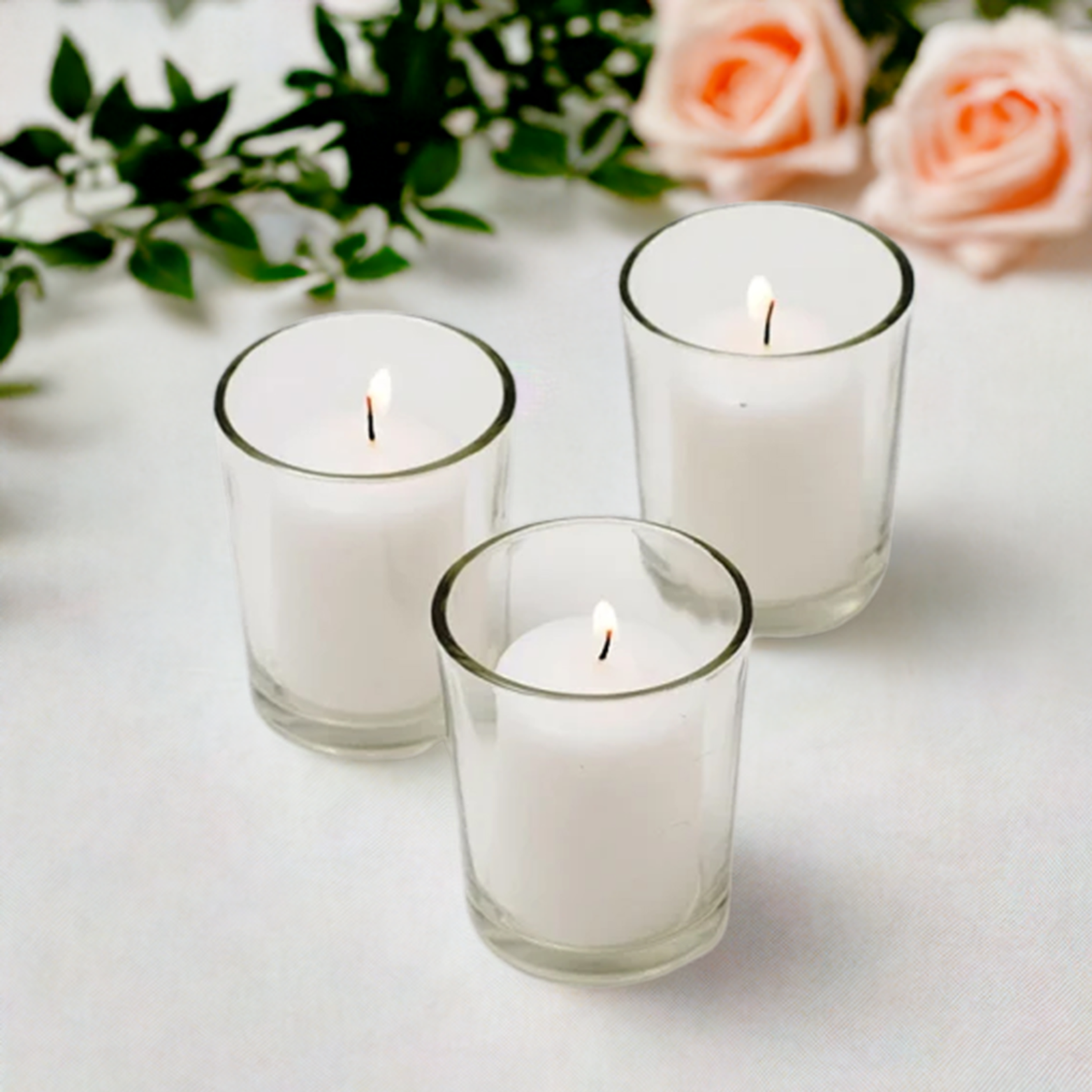 Glass Scented Candles for Home Decor, Home Fragrance Candles Set of 3