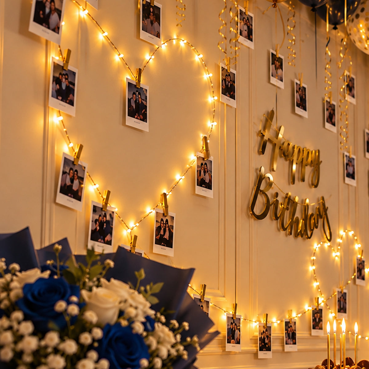 Blue & Gold Birthday Decoration DIY Kit