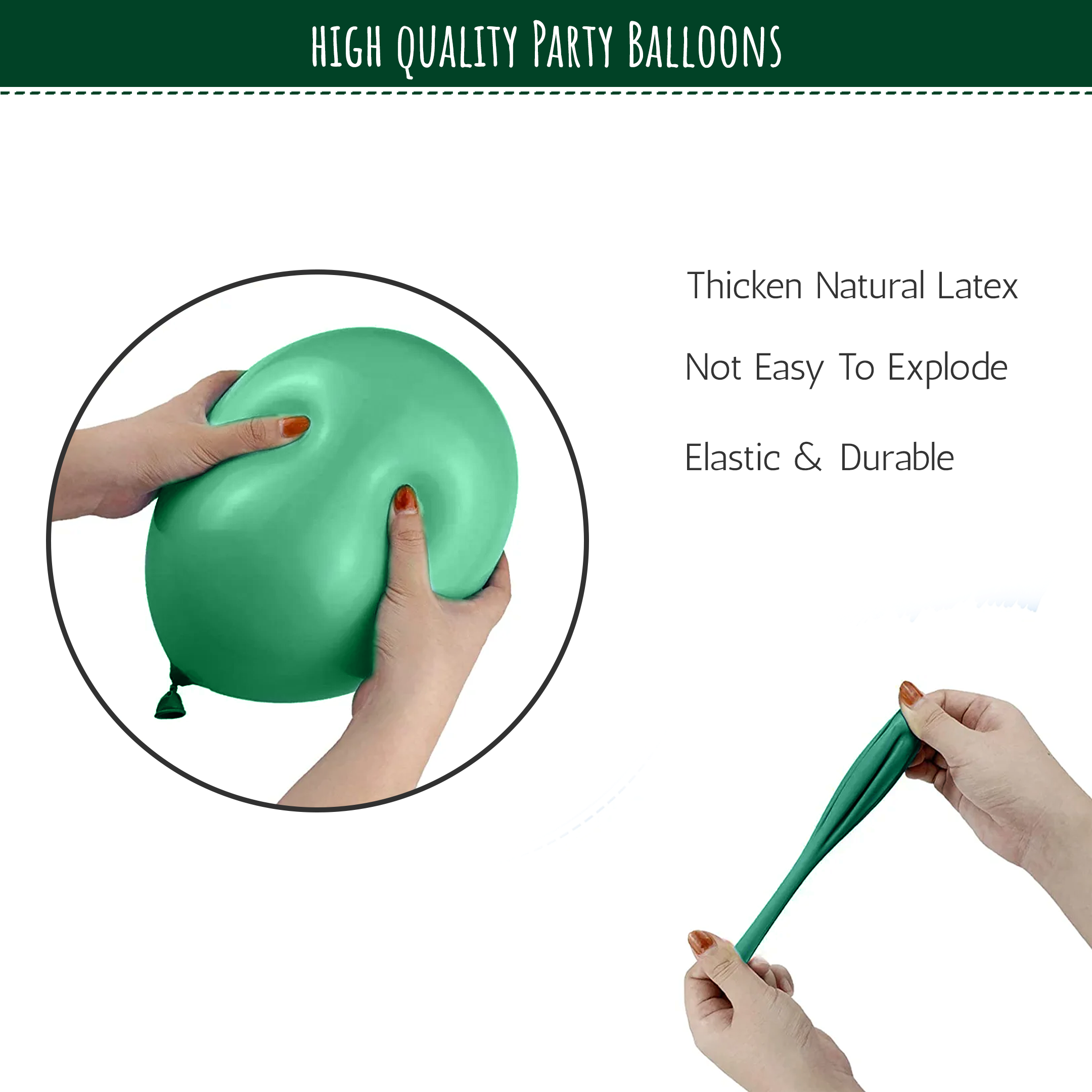 50 Metallic Green Balloons