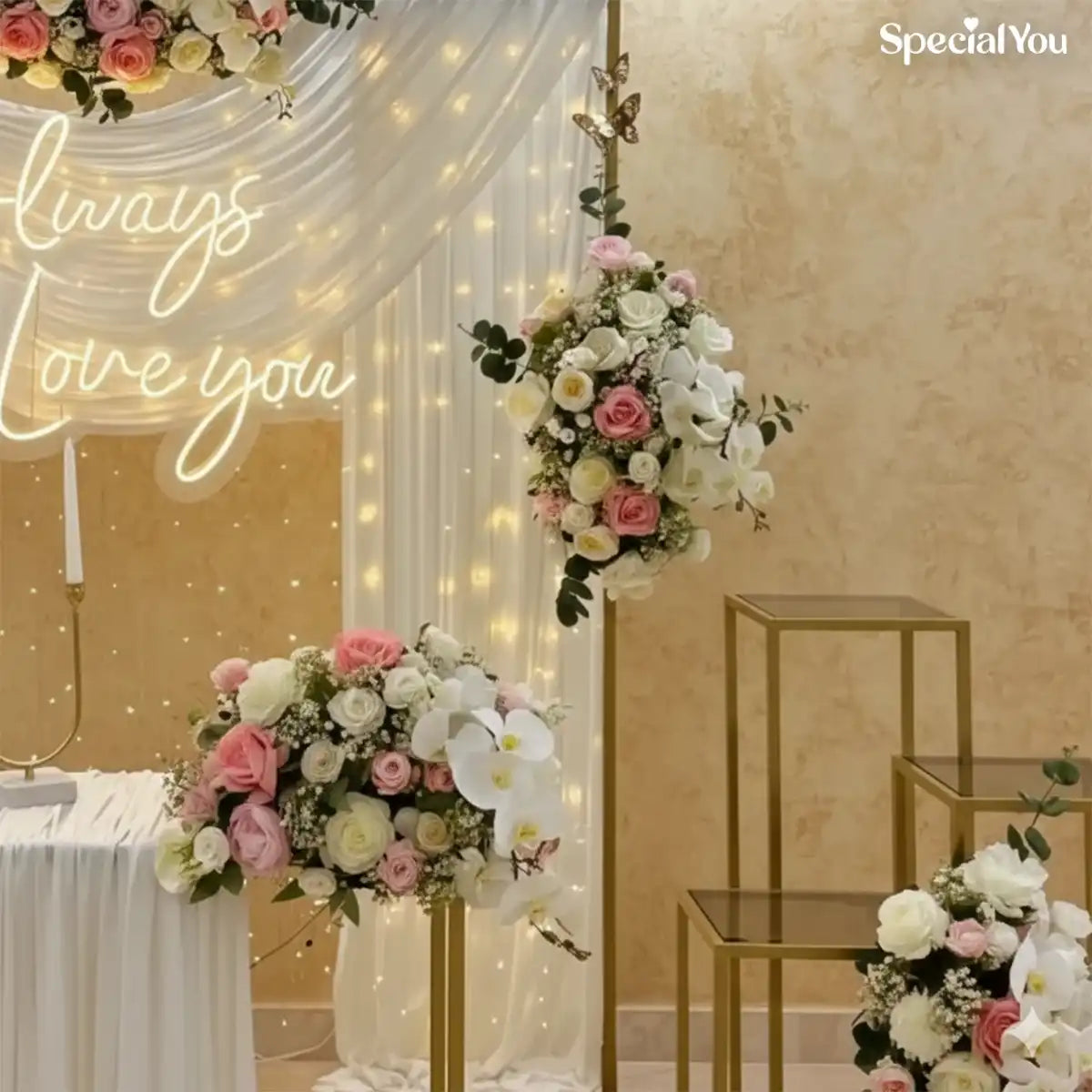 Romantic Floral Proposal Decoration