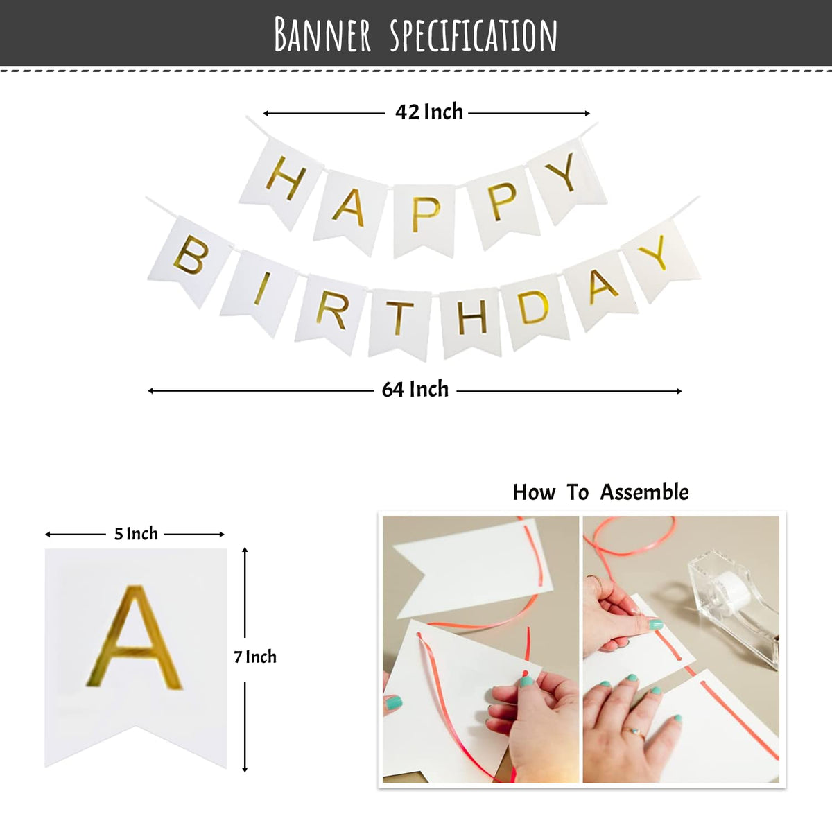 LED Clip Light with Pink Bow & Balloon Birthday DIY Kit
