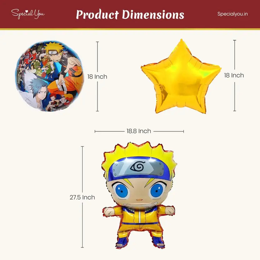 Naruto foil balloon decoration set Kit
