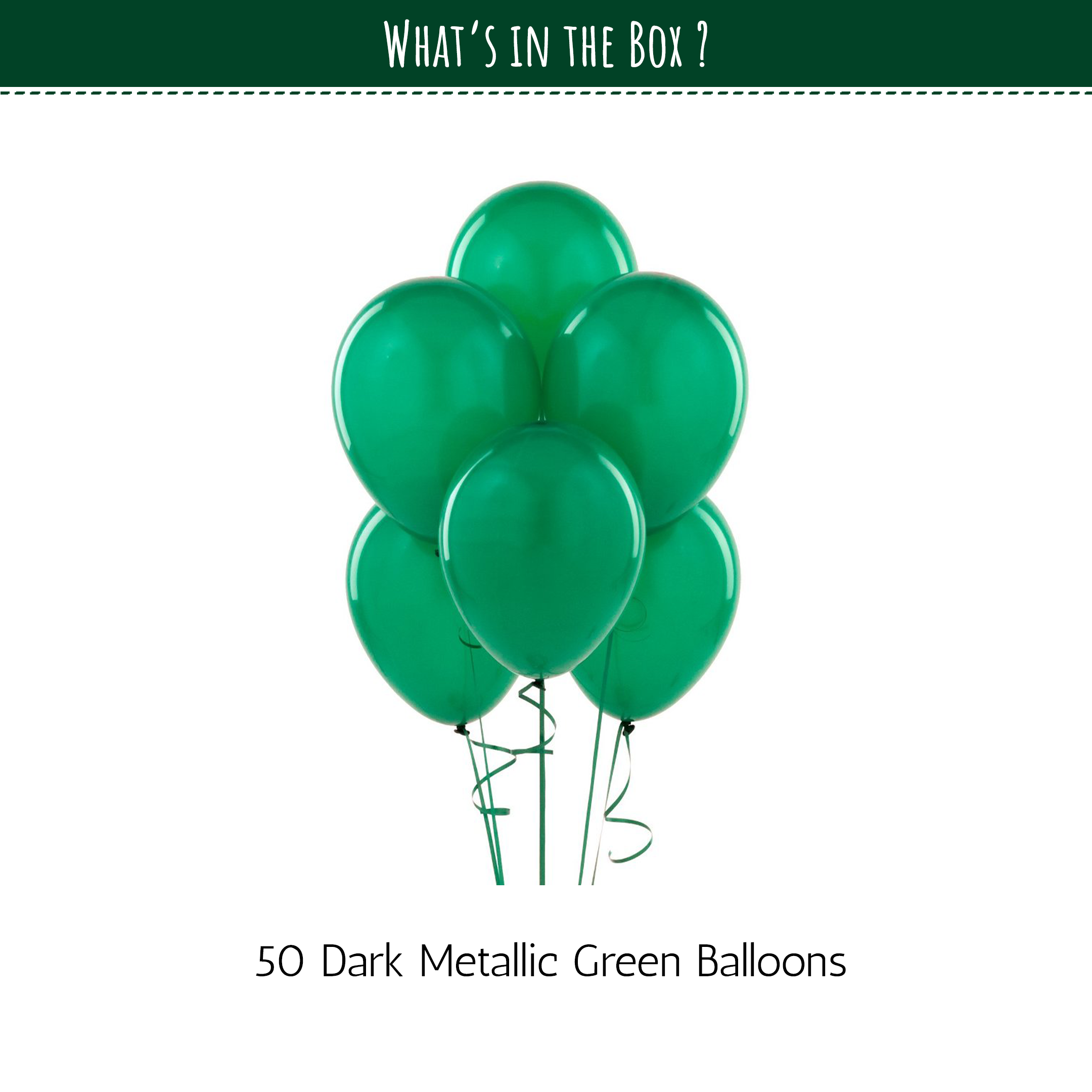 50 Metallic Green Balloons