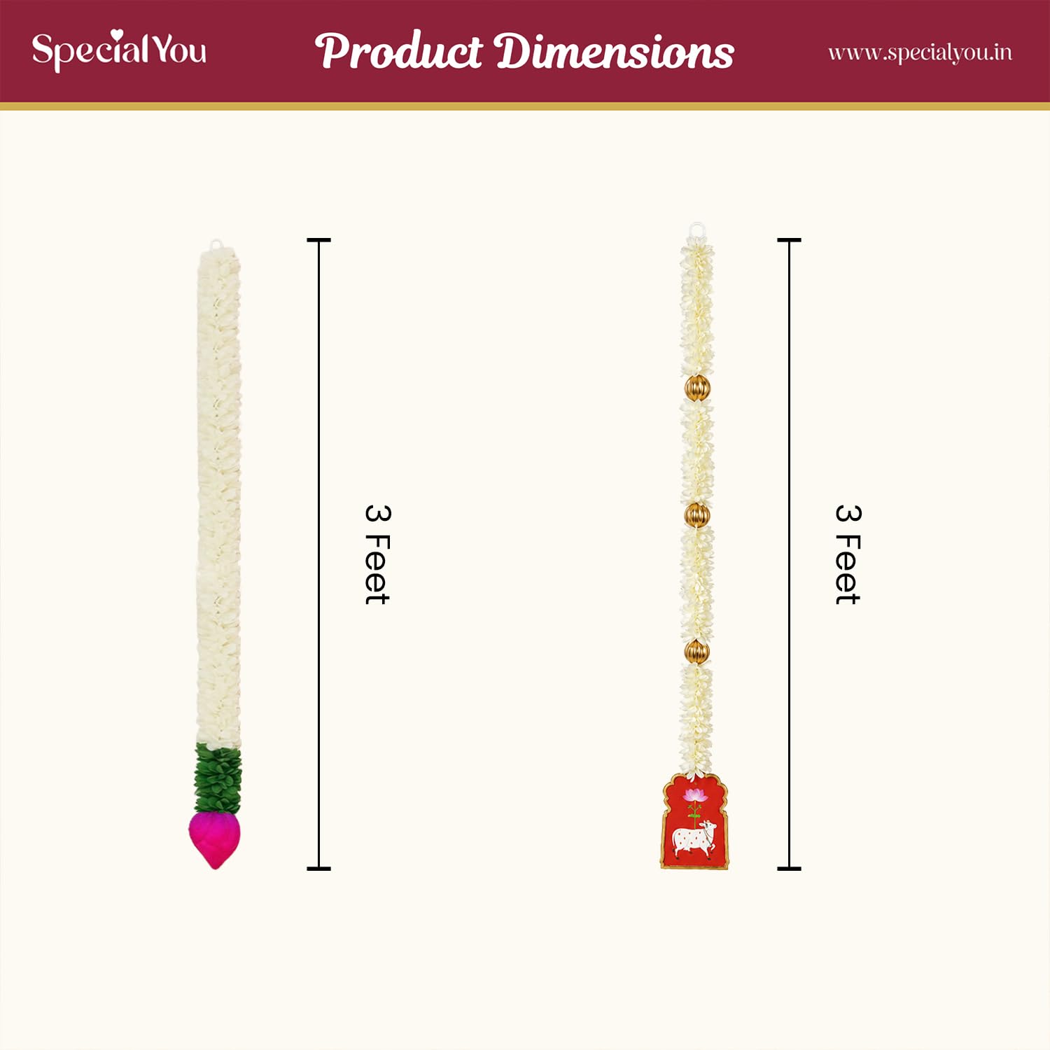 Divine Lotus & Cow Hanging Set for Ganpati Décor