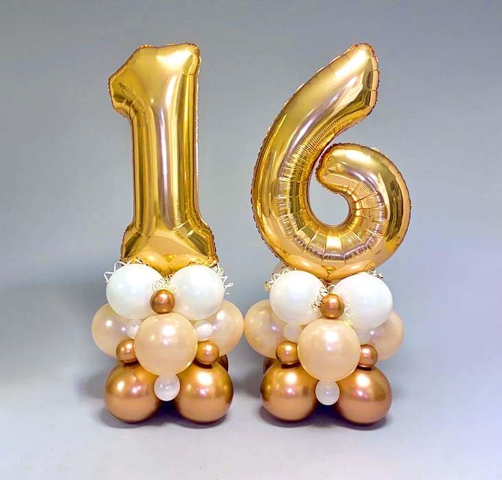 Stunning Gold and white 16th Birthday Kit