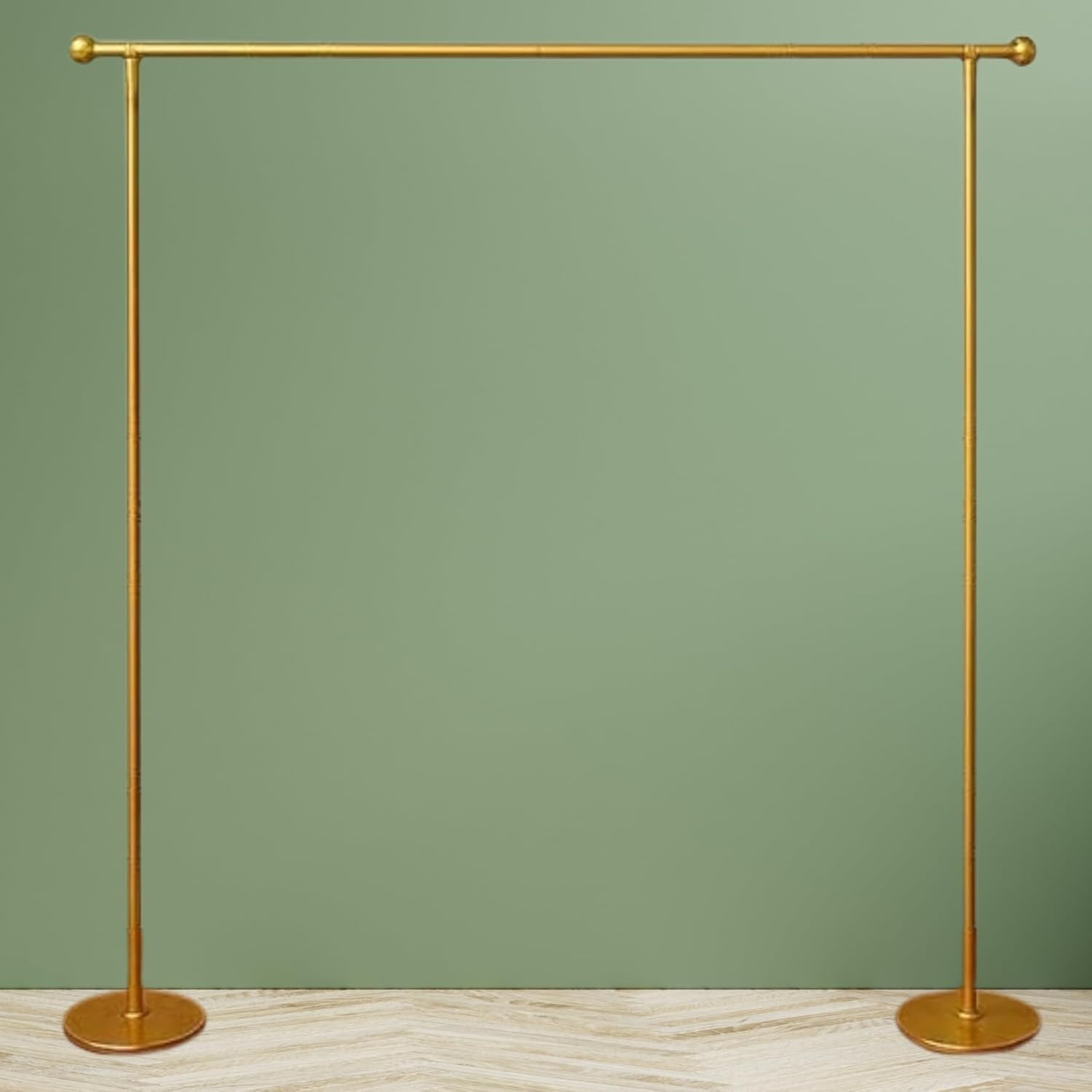 Golden Metal Backdrop Decoration Stand for Pooja Room Decor, Temple