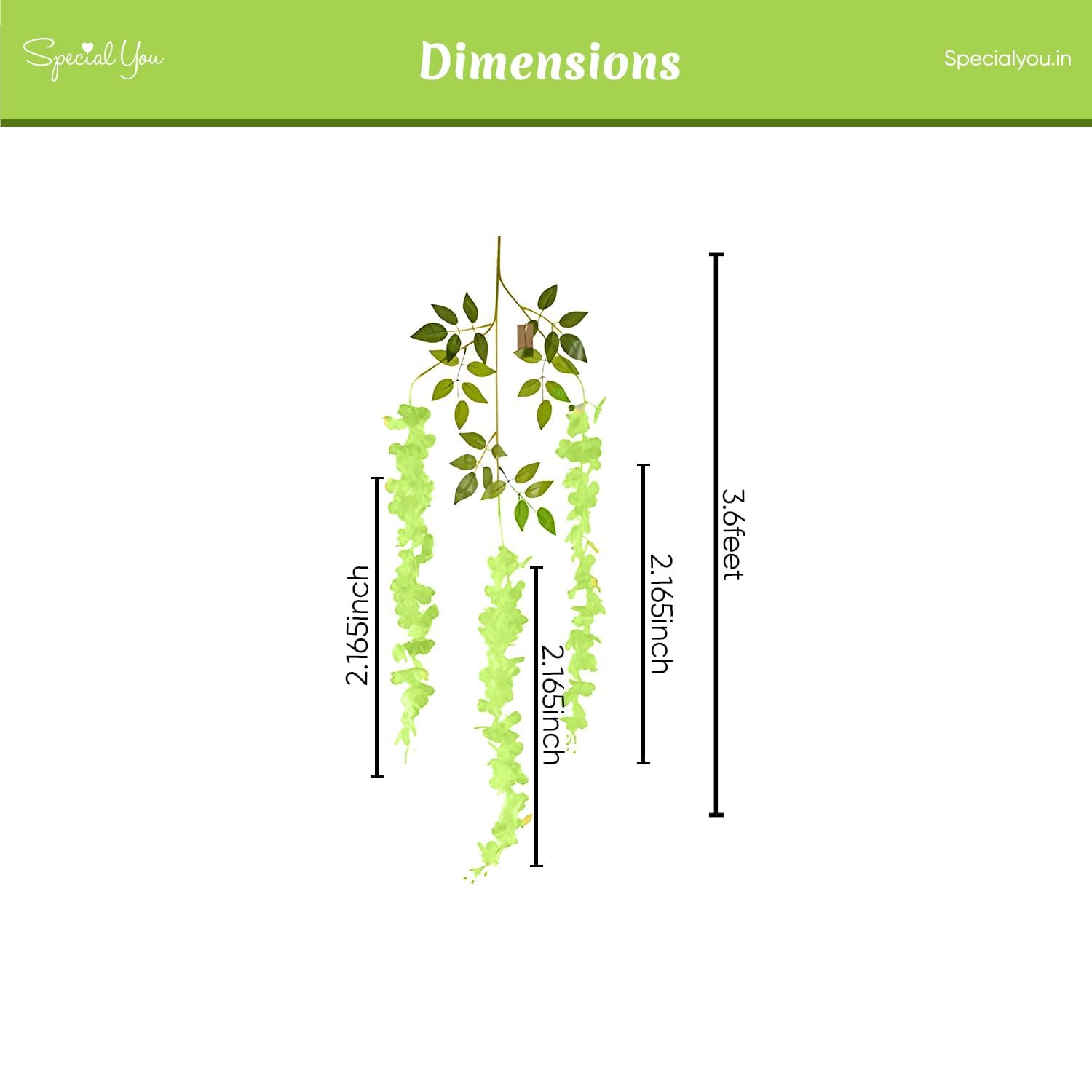 Green Wisteria for Ganpati Decoration Mandap