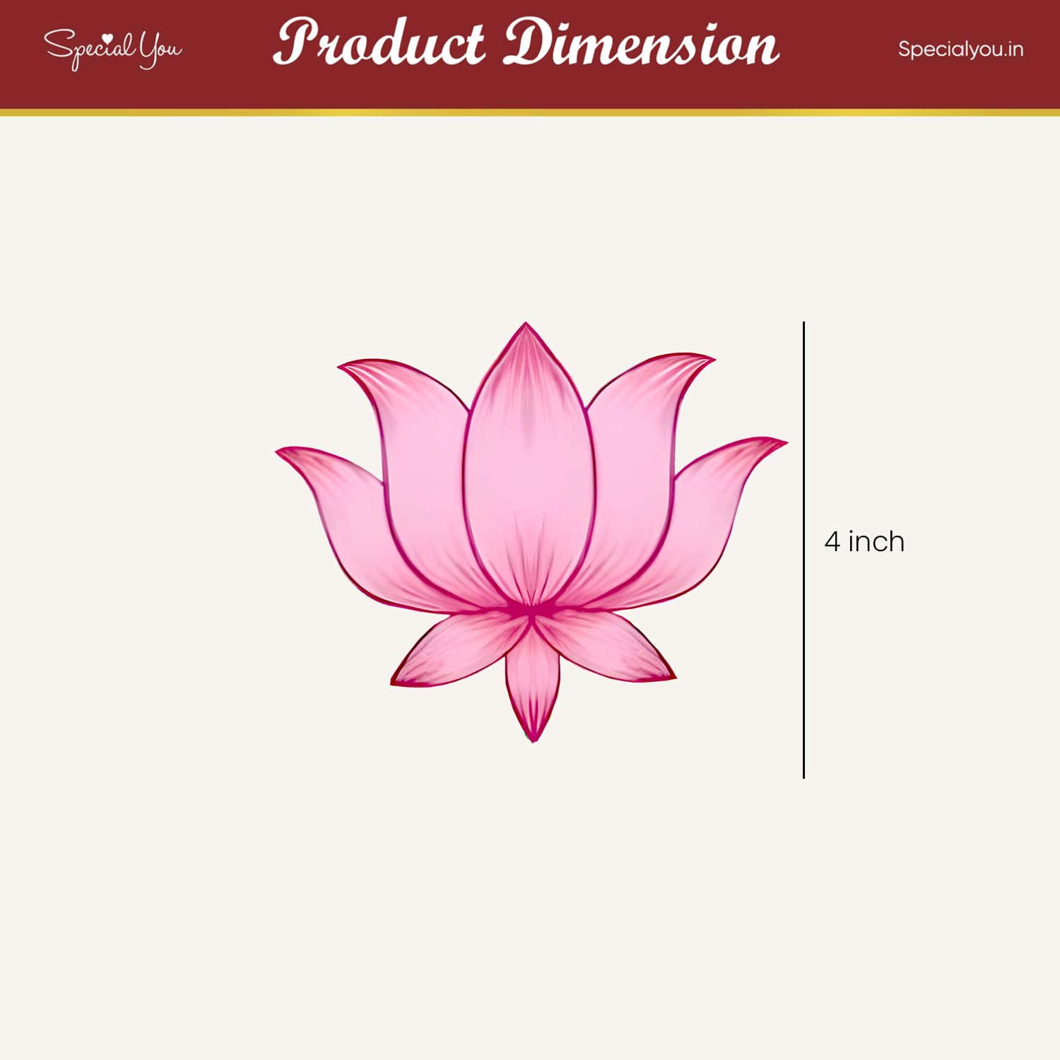 Diwali Decor Lotus Wall Sticker-20pcs