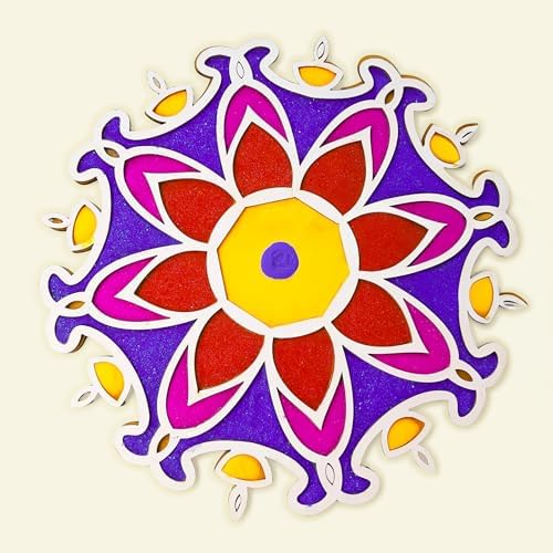 Diya Flower Rangoli Mat