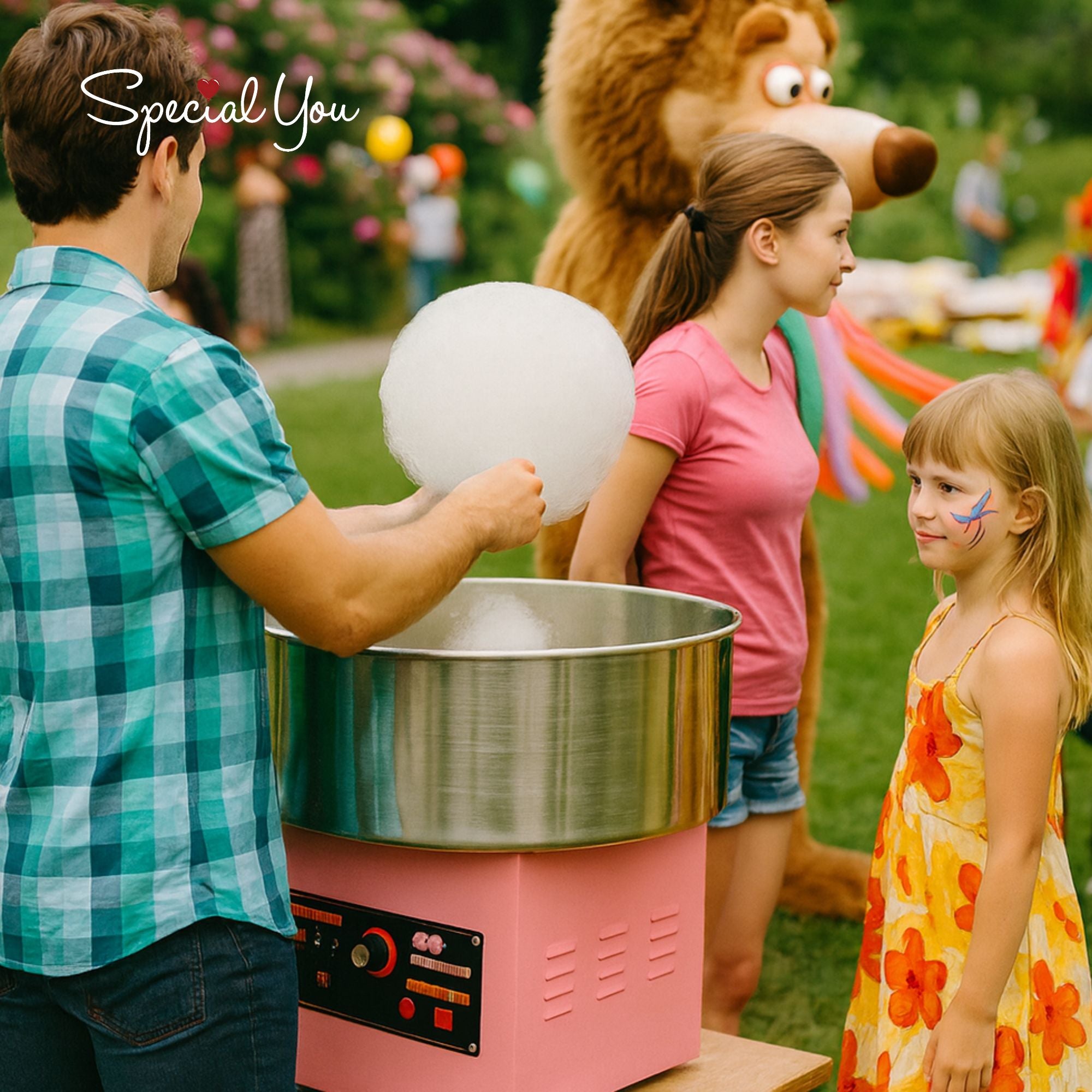 Cotton Candy Counter At Kids Birthday Party