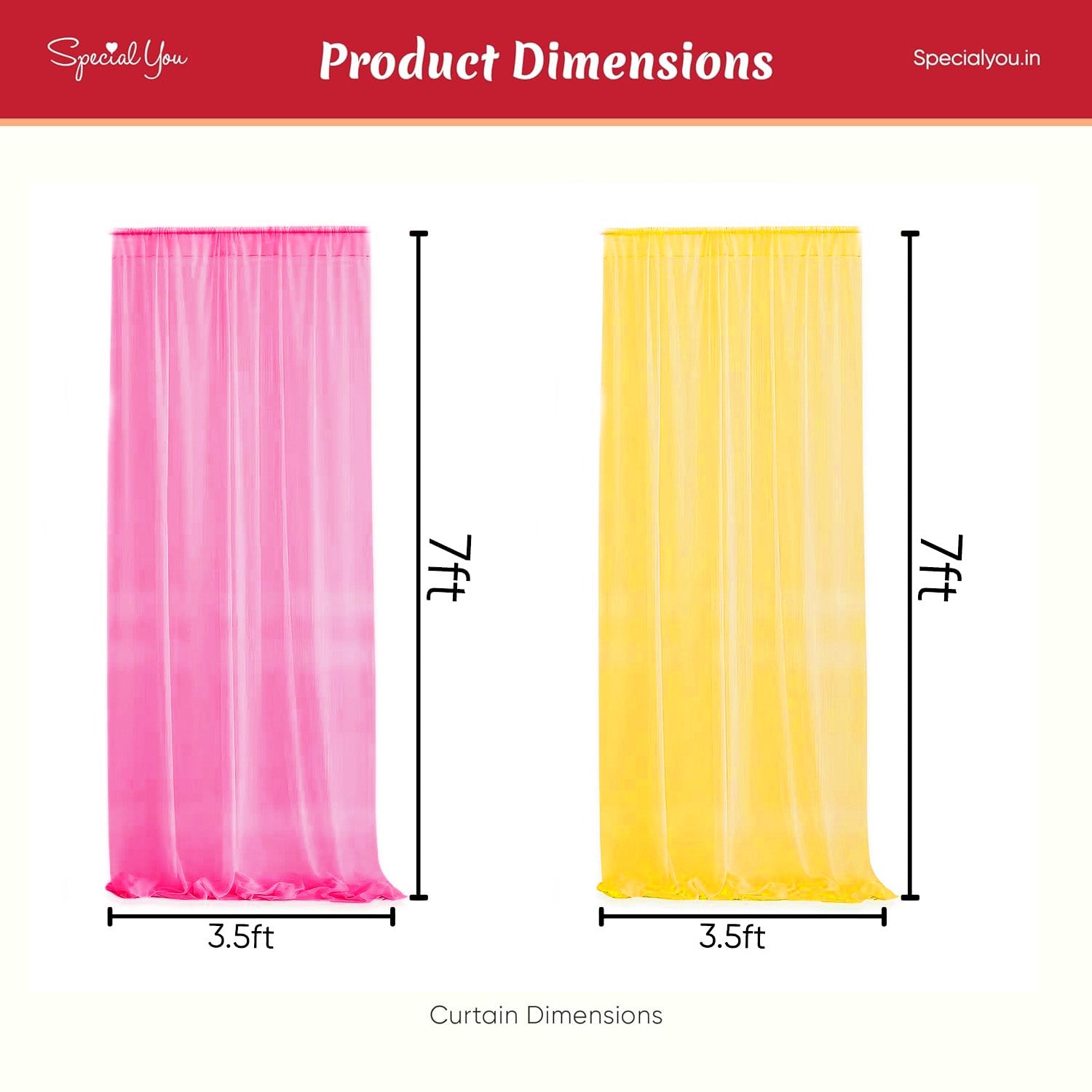 Decorate your Wedding with Pink & Yellow Curtains