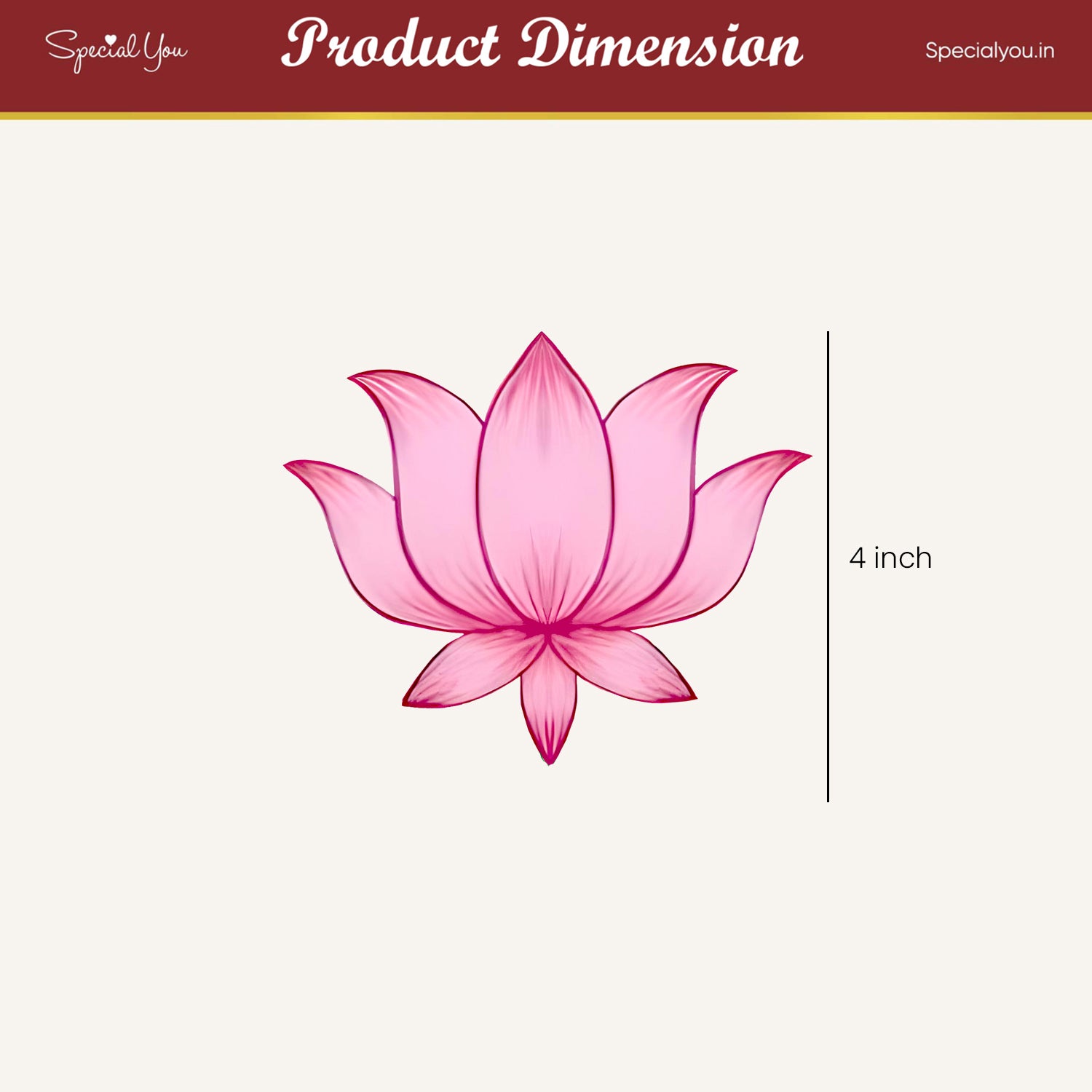 Pink Lotus Stickers for Wall Decoration