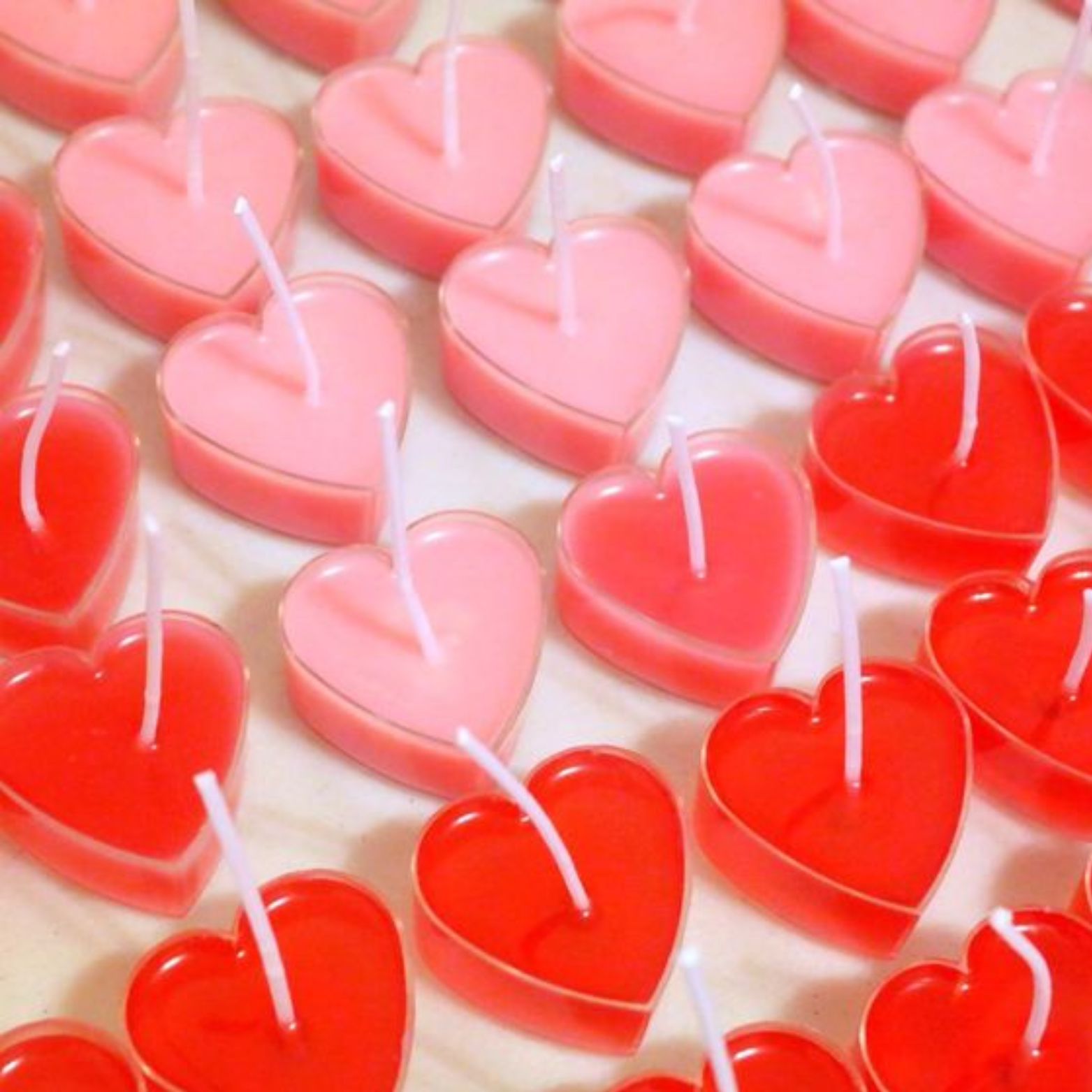 Scented Heart Candles, Tea Light Candles, Diya Lights for Diwali Decor - 20 pcs