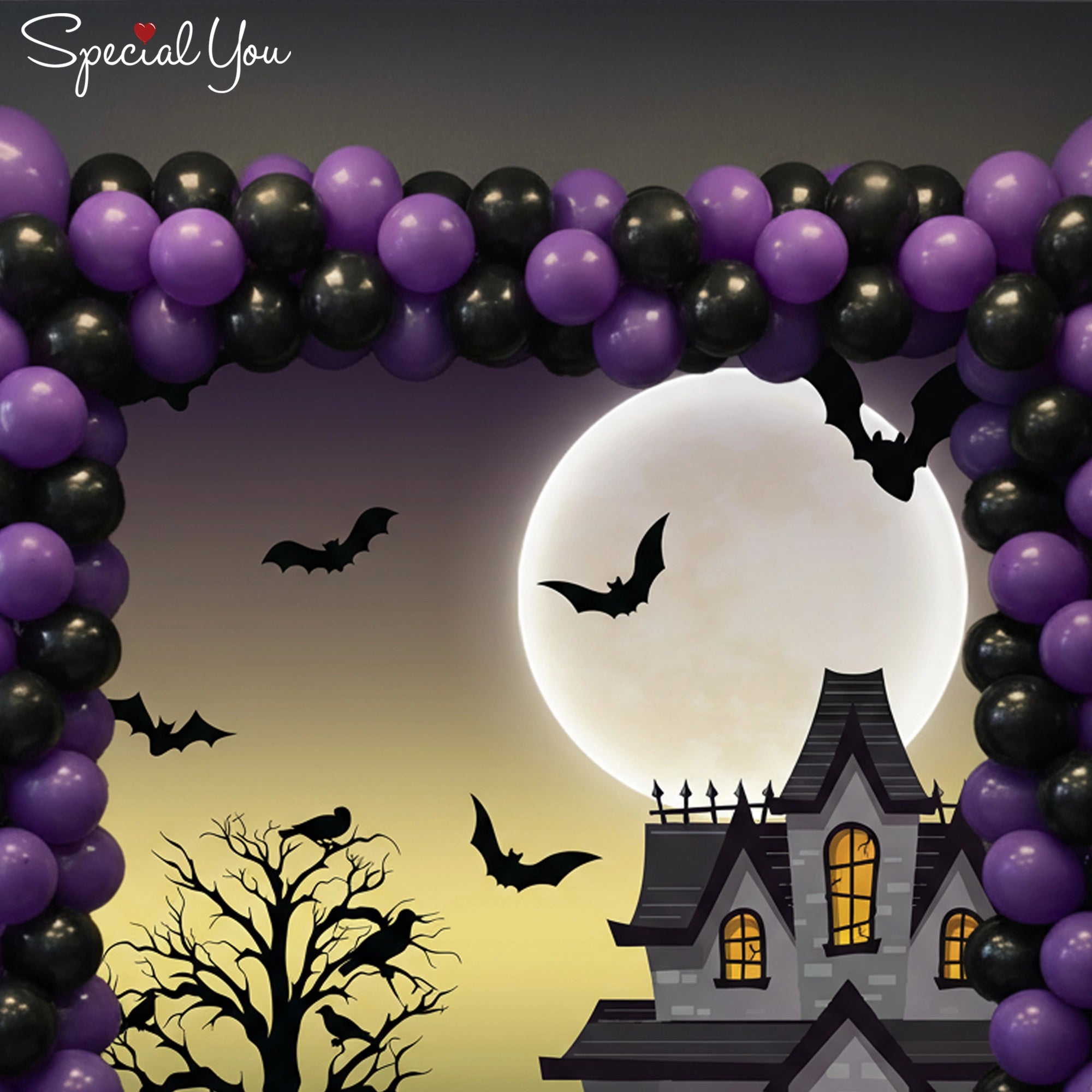 Halloween Haunted House Balloon Decor