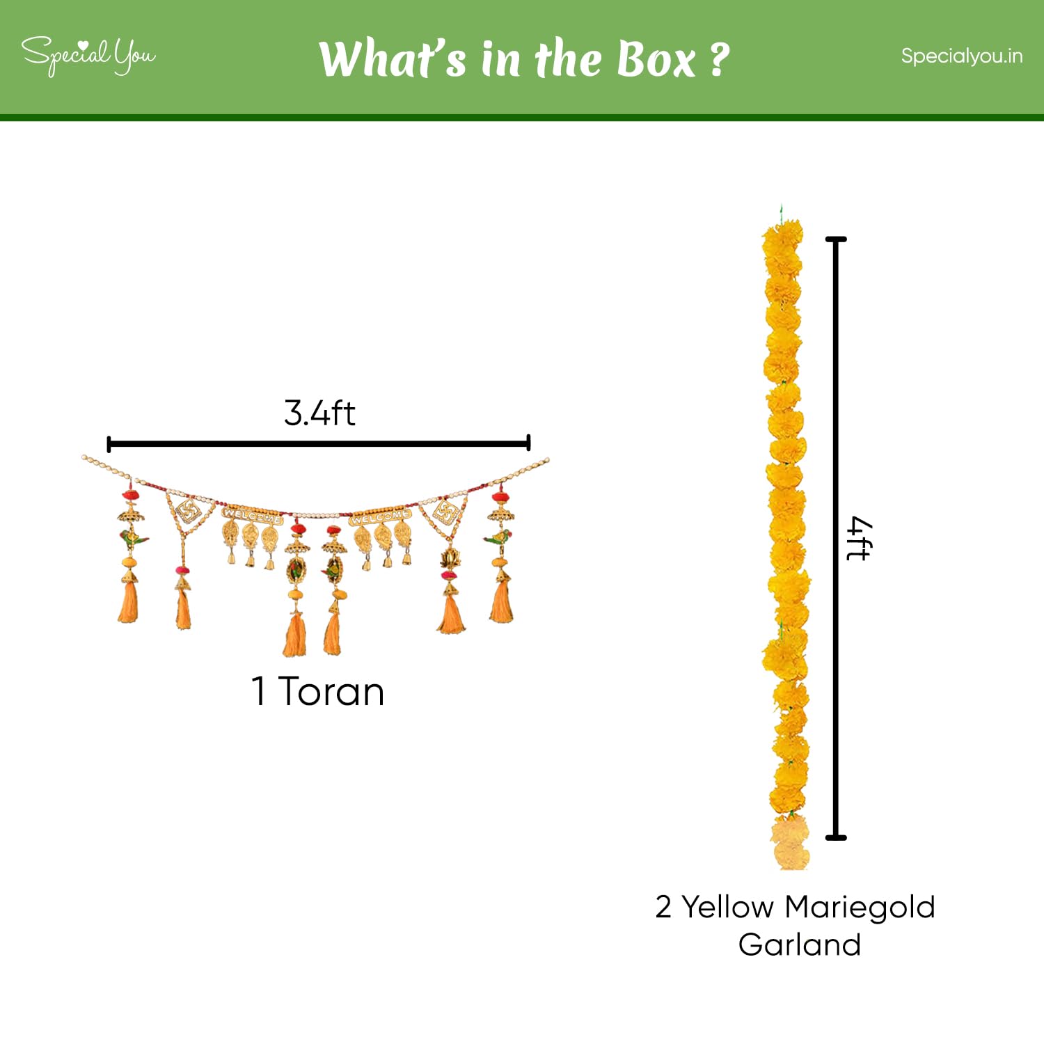 1 toran 2 yellow garland