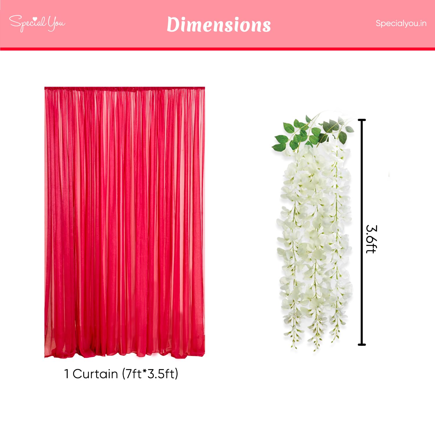 Red Curtain Ganpati Decoration