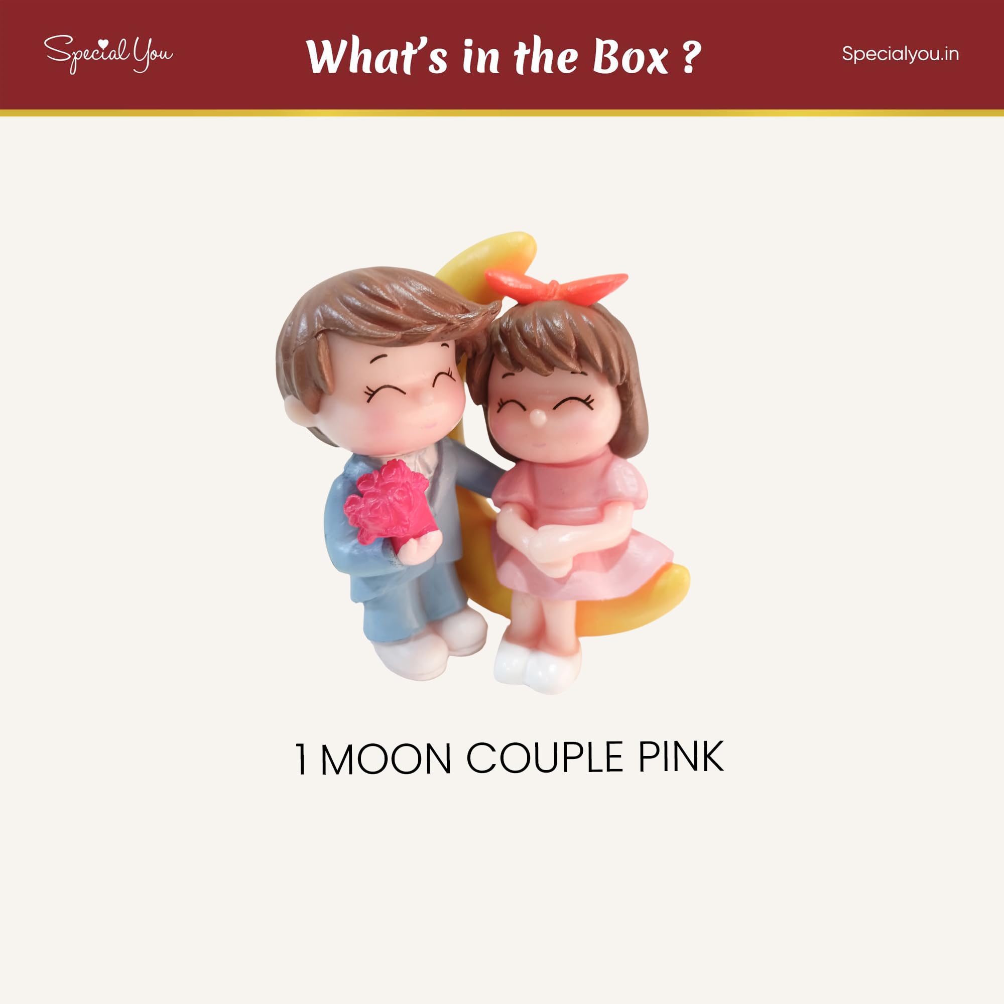 Pink moon couple miniature