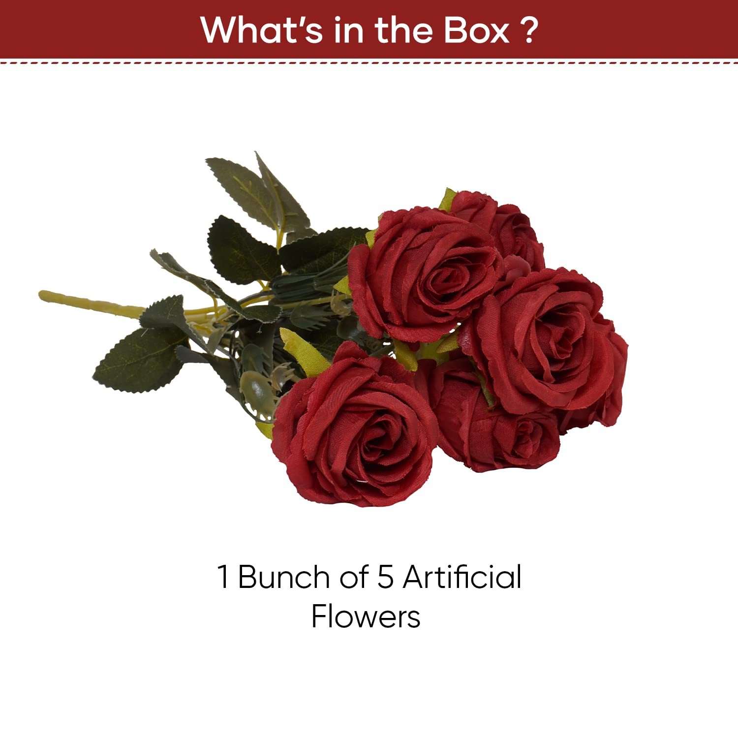Red Fake Roses with Stems for DIY Home Decoration