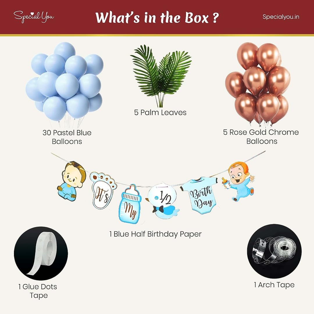 Sweet Six Month DIY Birthday decoration kit