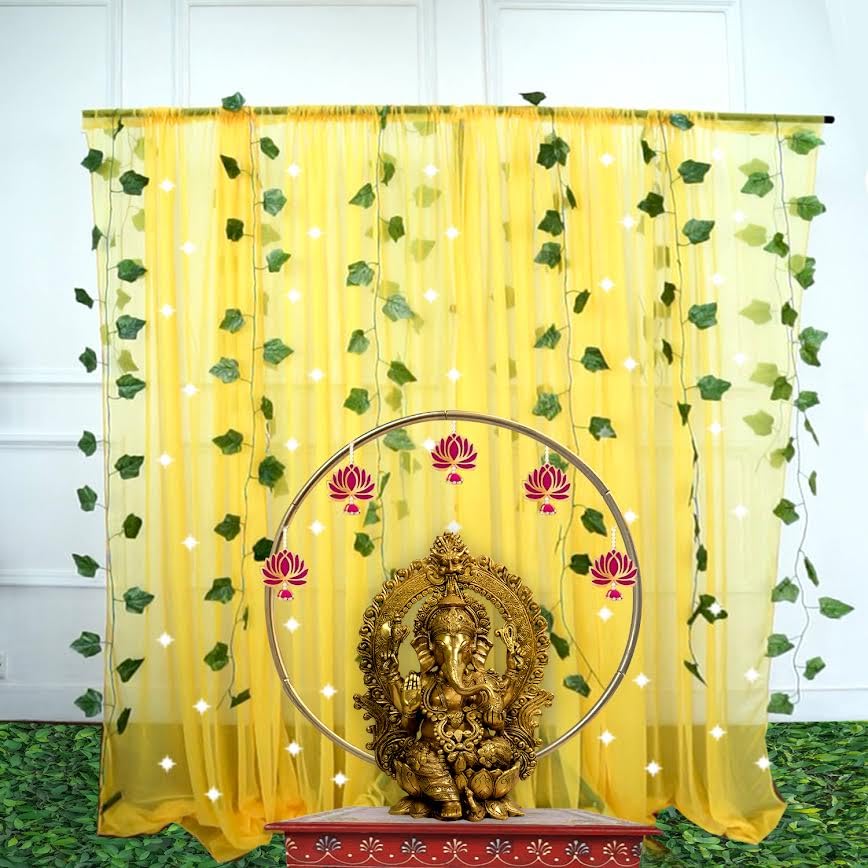 Yellow Backdrop Decoration for this Festival