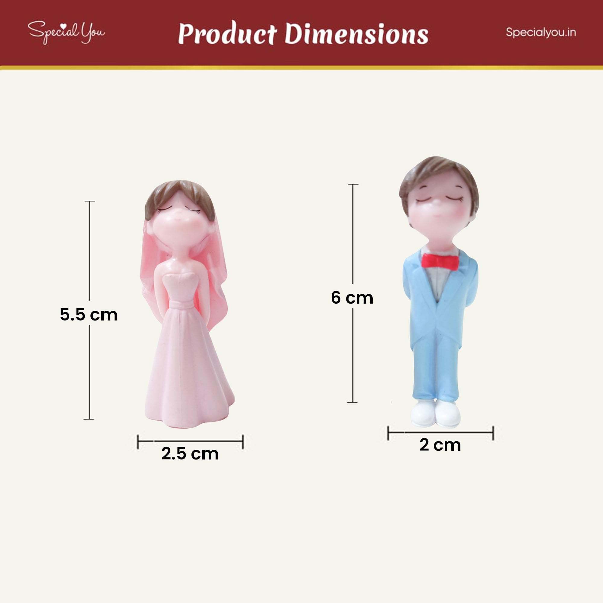 Pink wedding miniature for Valentine's Gift
