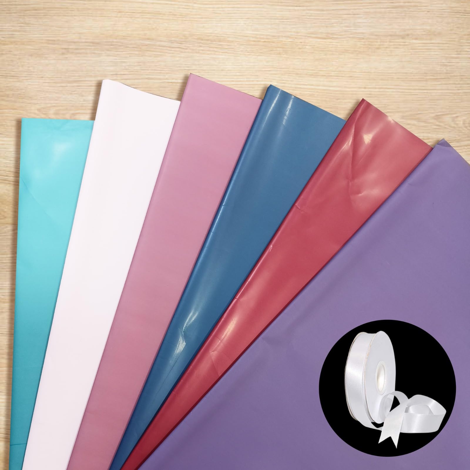 Gift Wrapping Sheets- (Solid) 6pcs