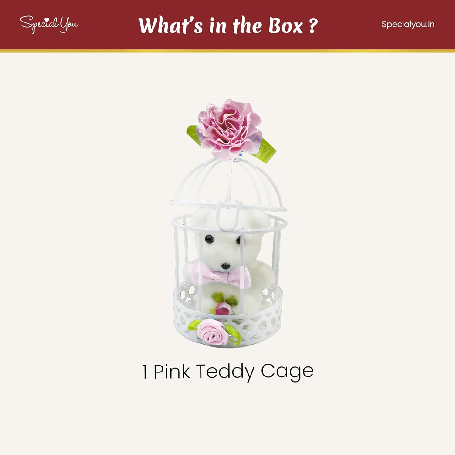 Pink Teddy Cage Gift