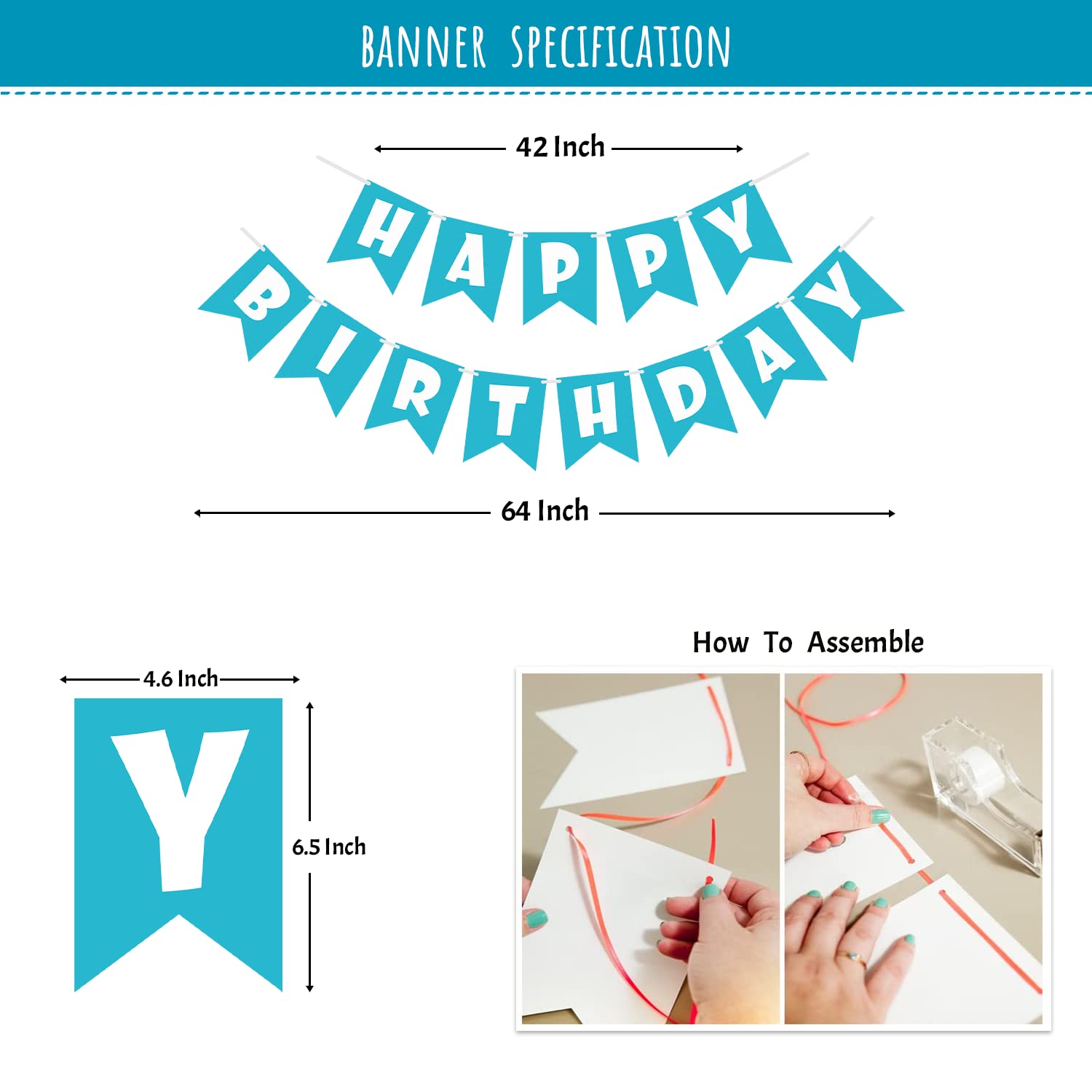 Monthly Banner birthday decoration item kit for boys and girls
