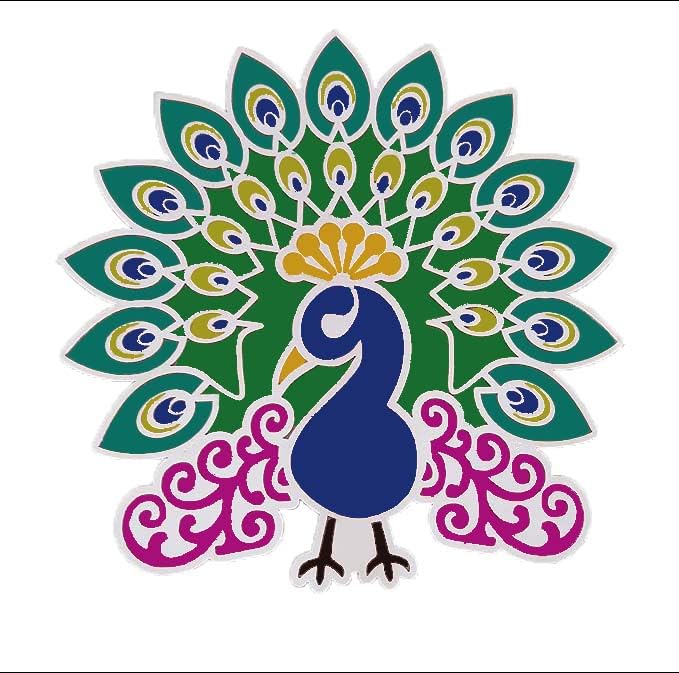 peacock rangoli