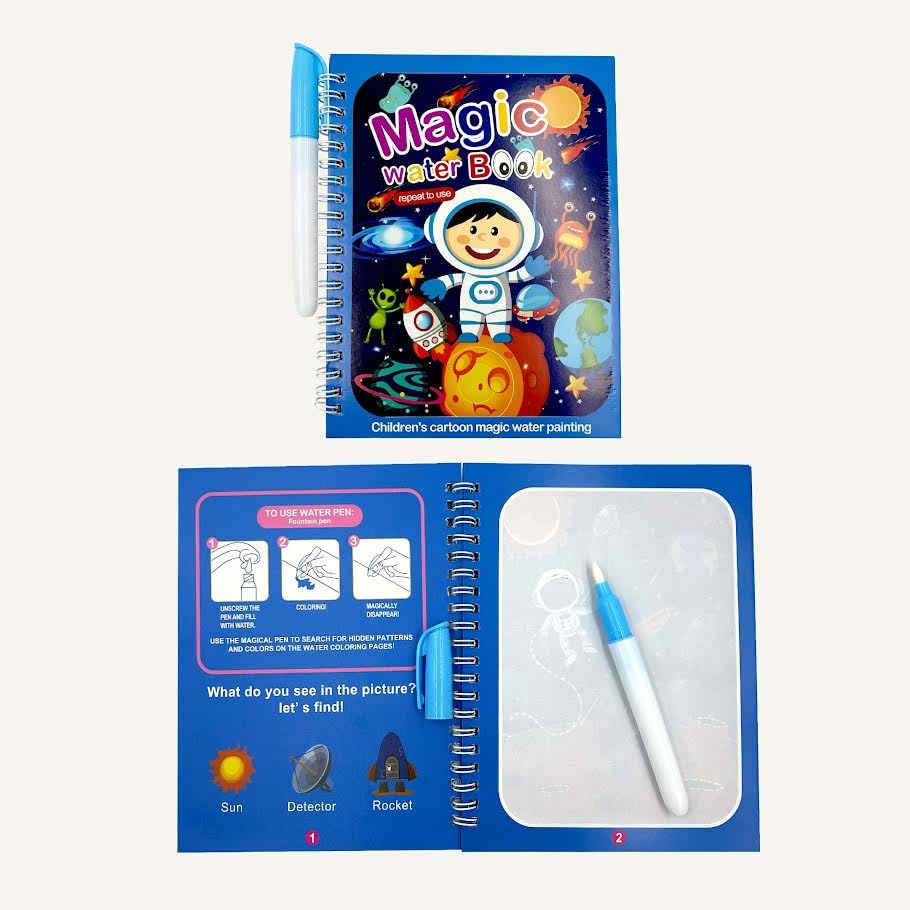 Space Theme Magic water book